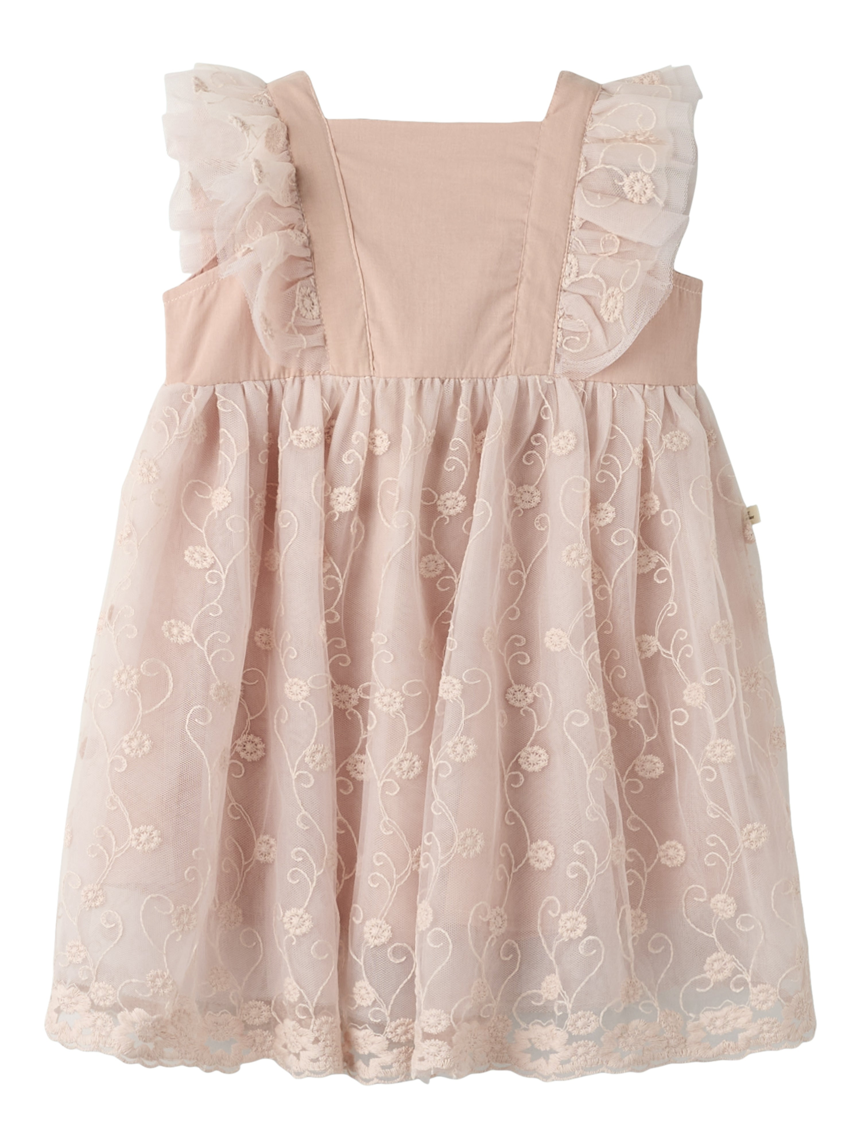 Lil Atelier Feya Tulle Dress - Peach Whip -   Cm