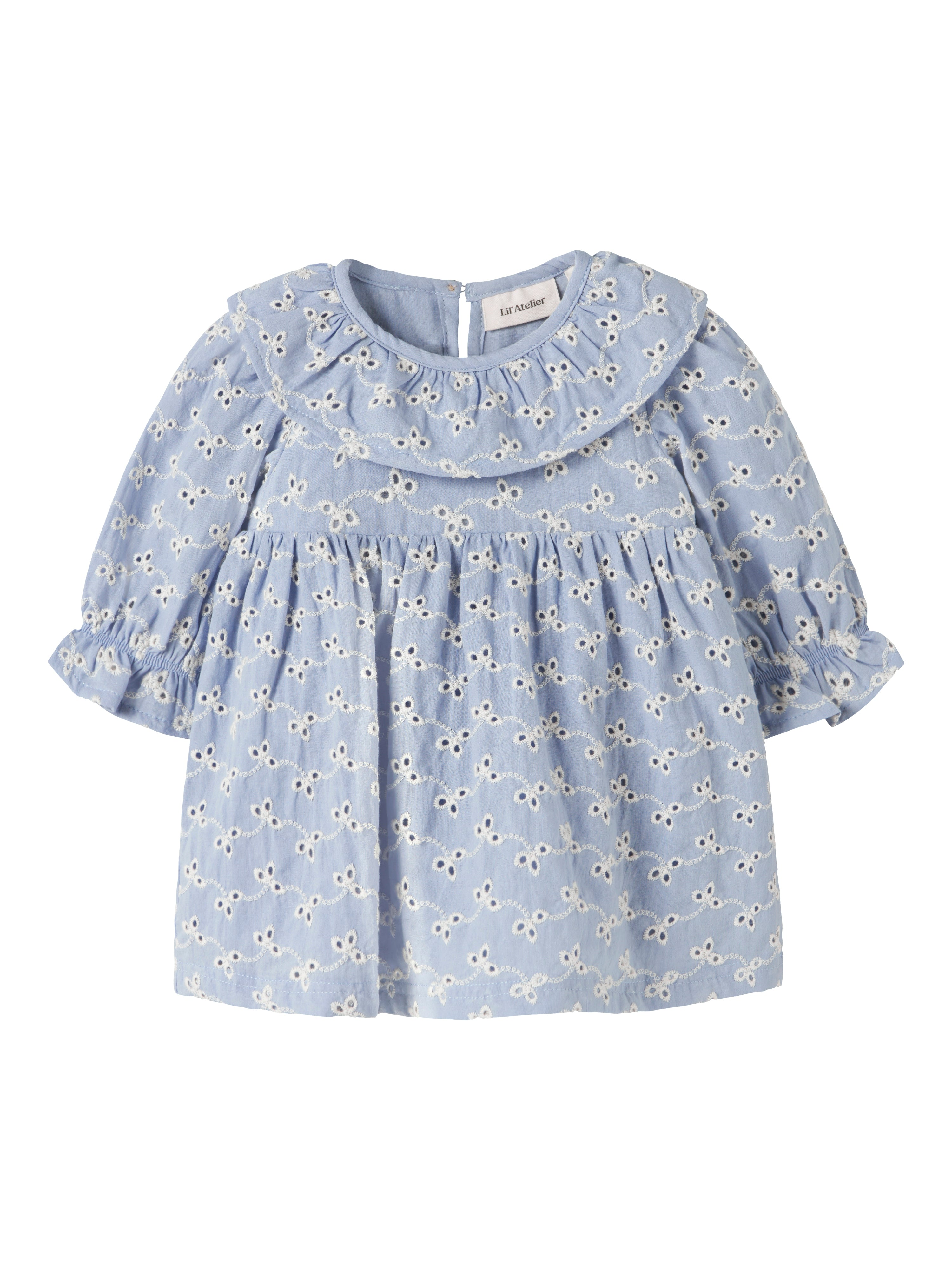 Lil Atelier Tessie Body Dress - Zen Blue - Elegant Kjole!