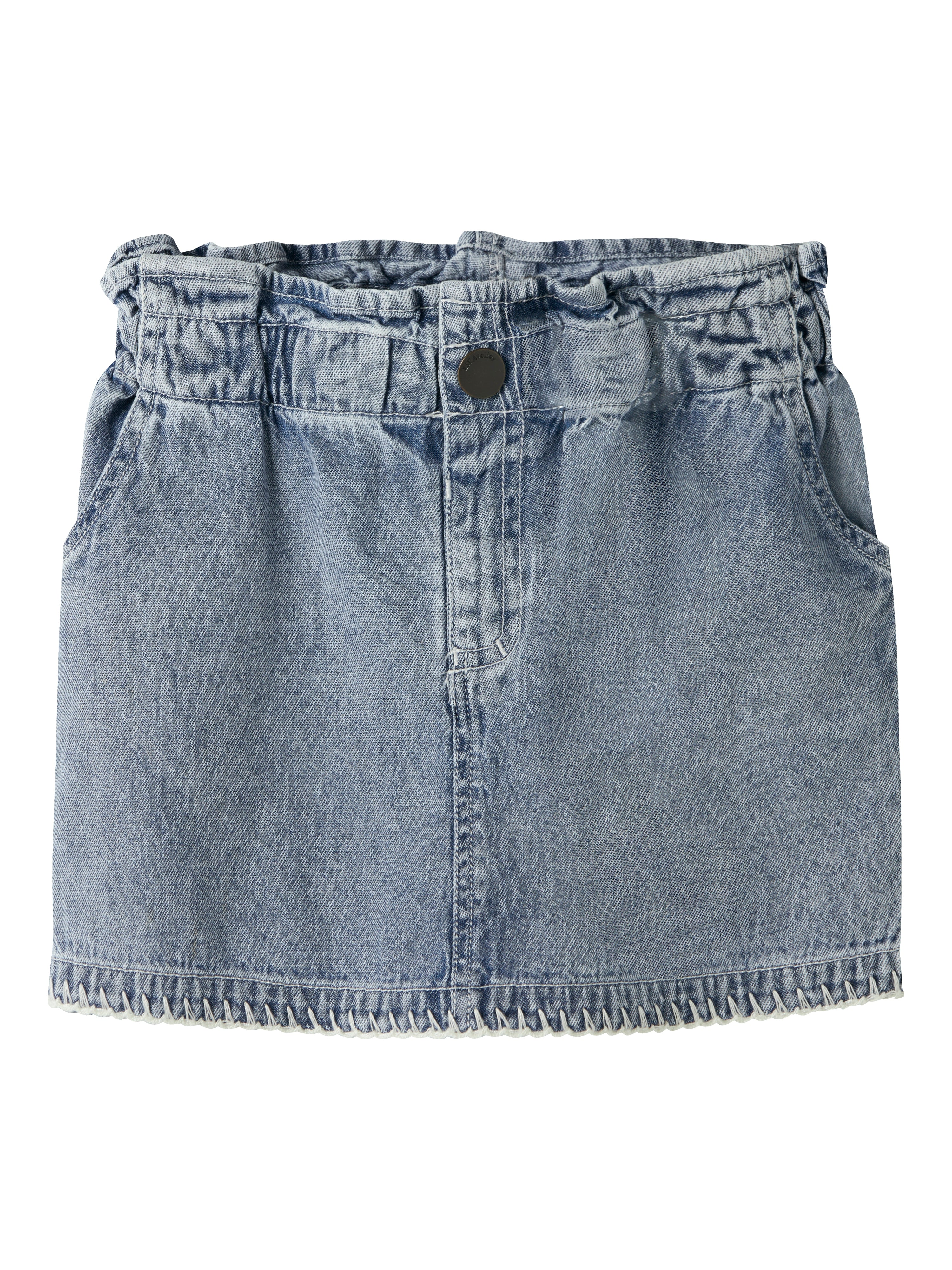 Lil Atelier Funda - Loose Denim Skirt - Medium Blue Denim -   Cm