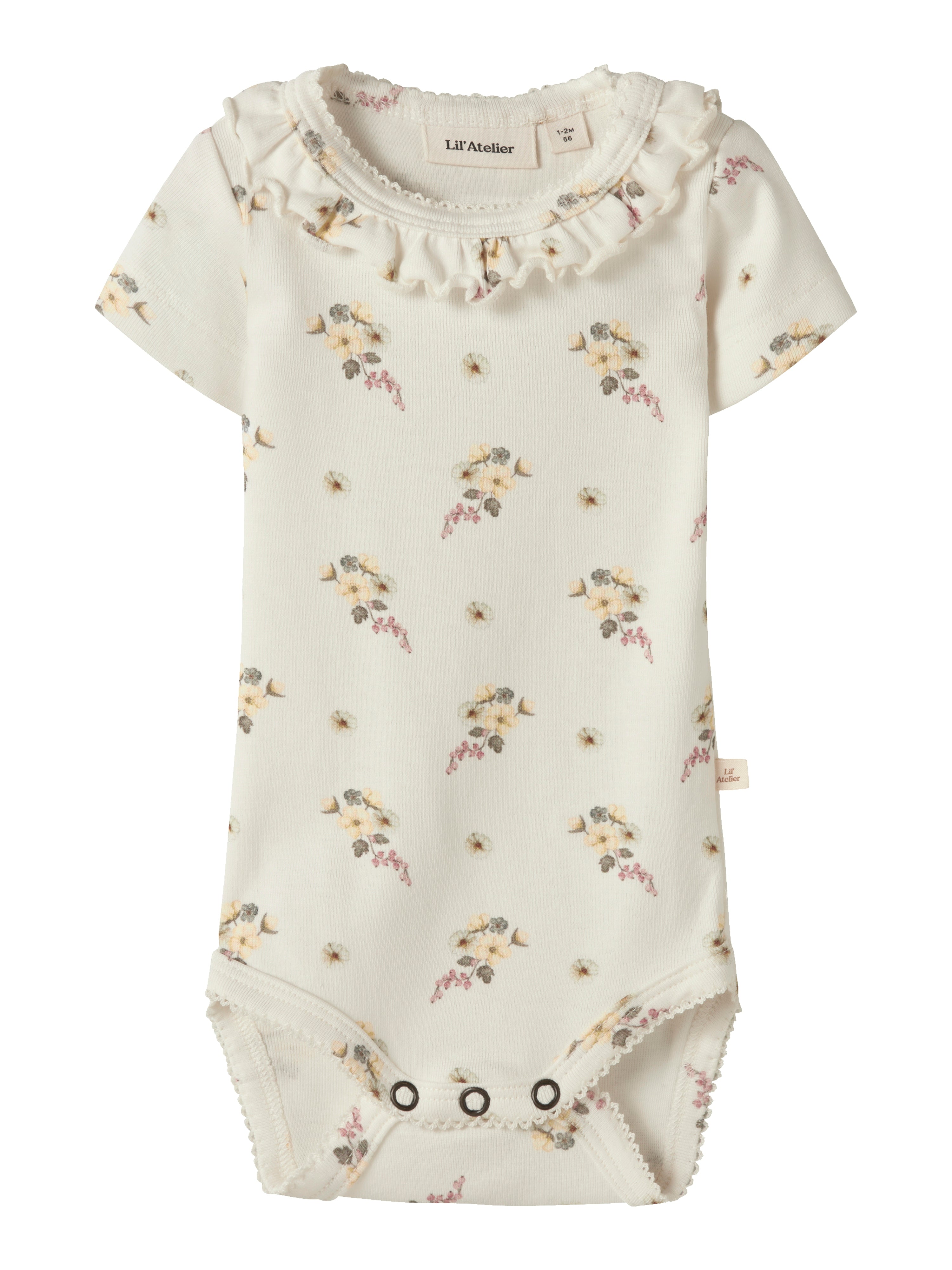 Lil Atelier Gayo Sio Ss Slim Body - Coconut Milk Flower -   Cm
