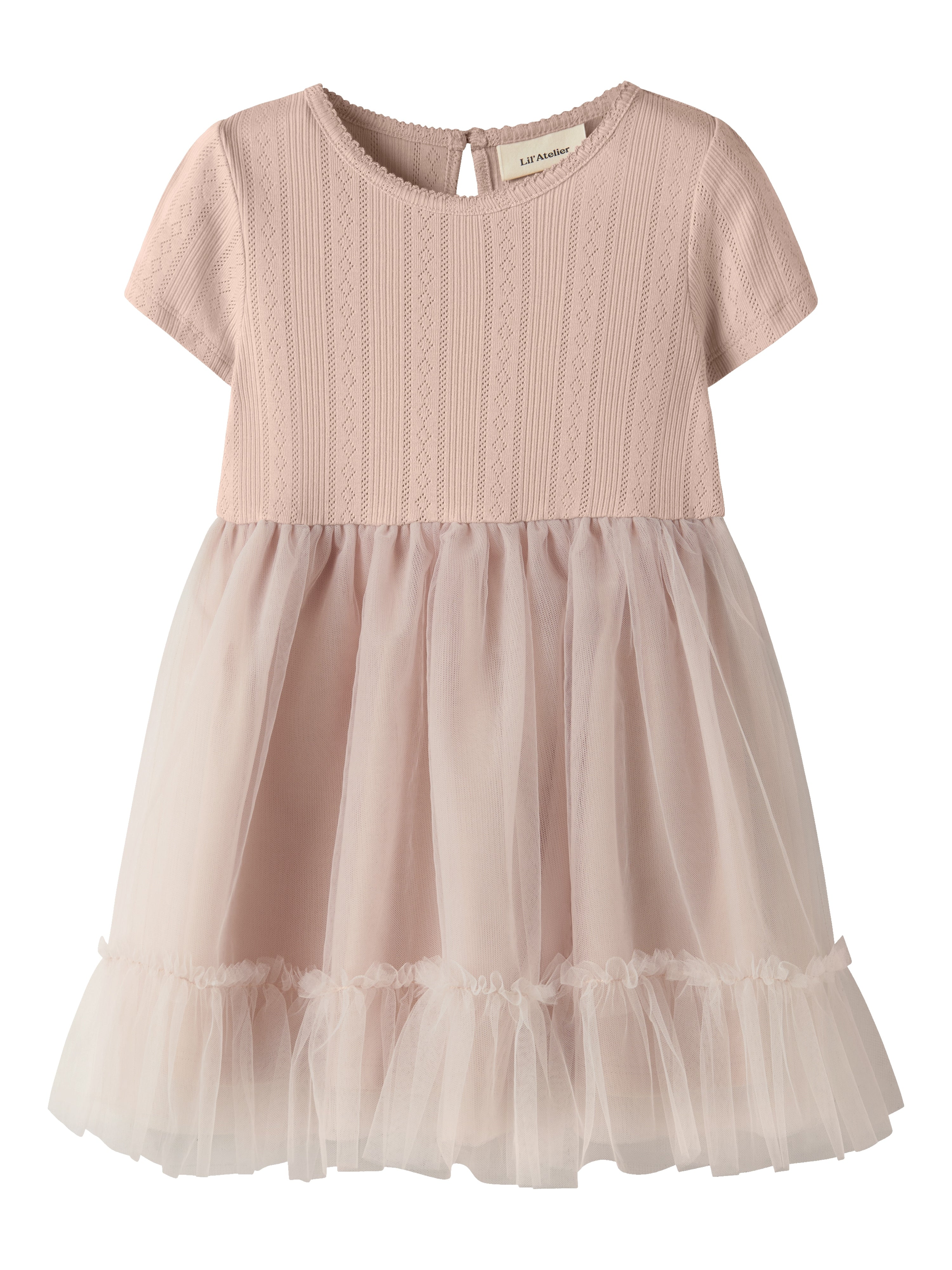 Lil Atelier Fanella Ss Tulle Dress - Peach Whip -   Cm