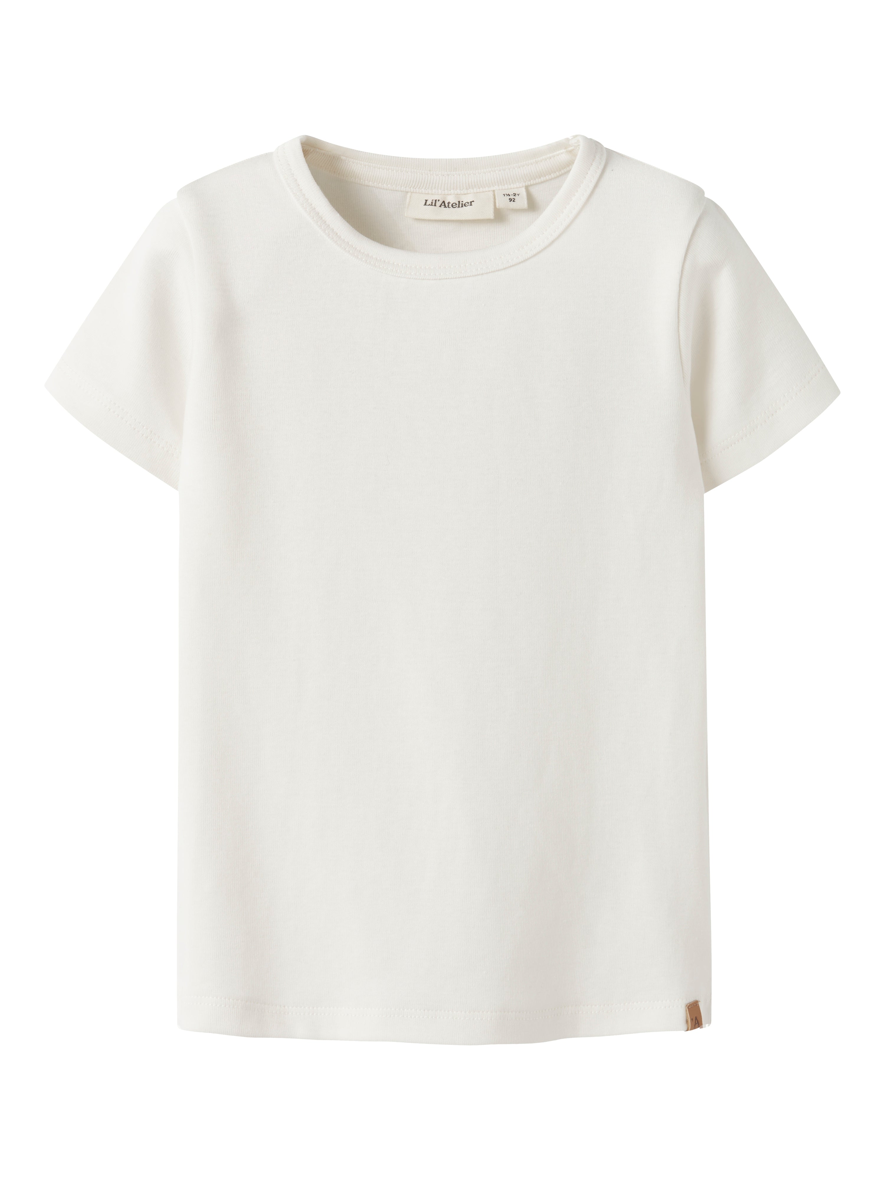 Lil Atelier Lalo Tap Ss Slim Top - Coconut Milk -   Cm