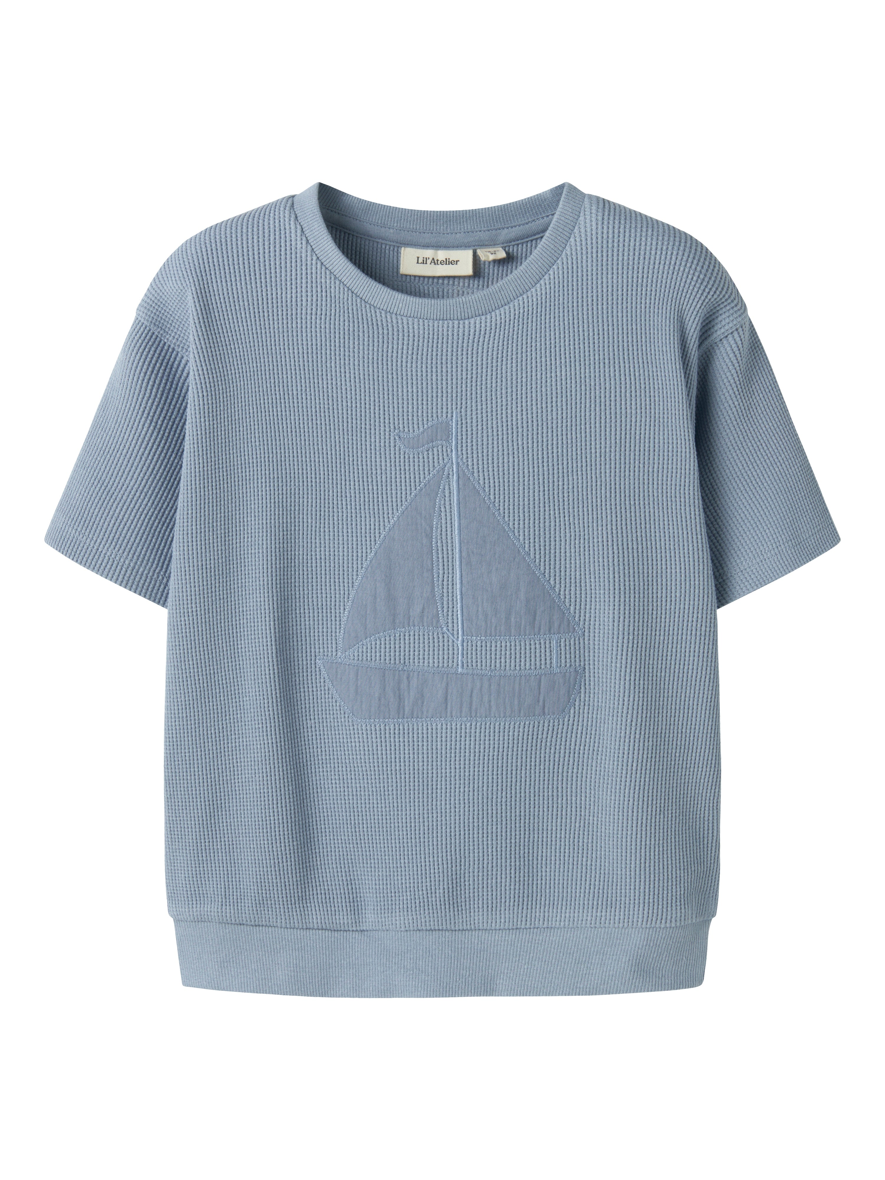 Lil Atelier Harun - Ss Loose Sweat - Dusty Blue -   Cm