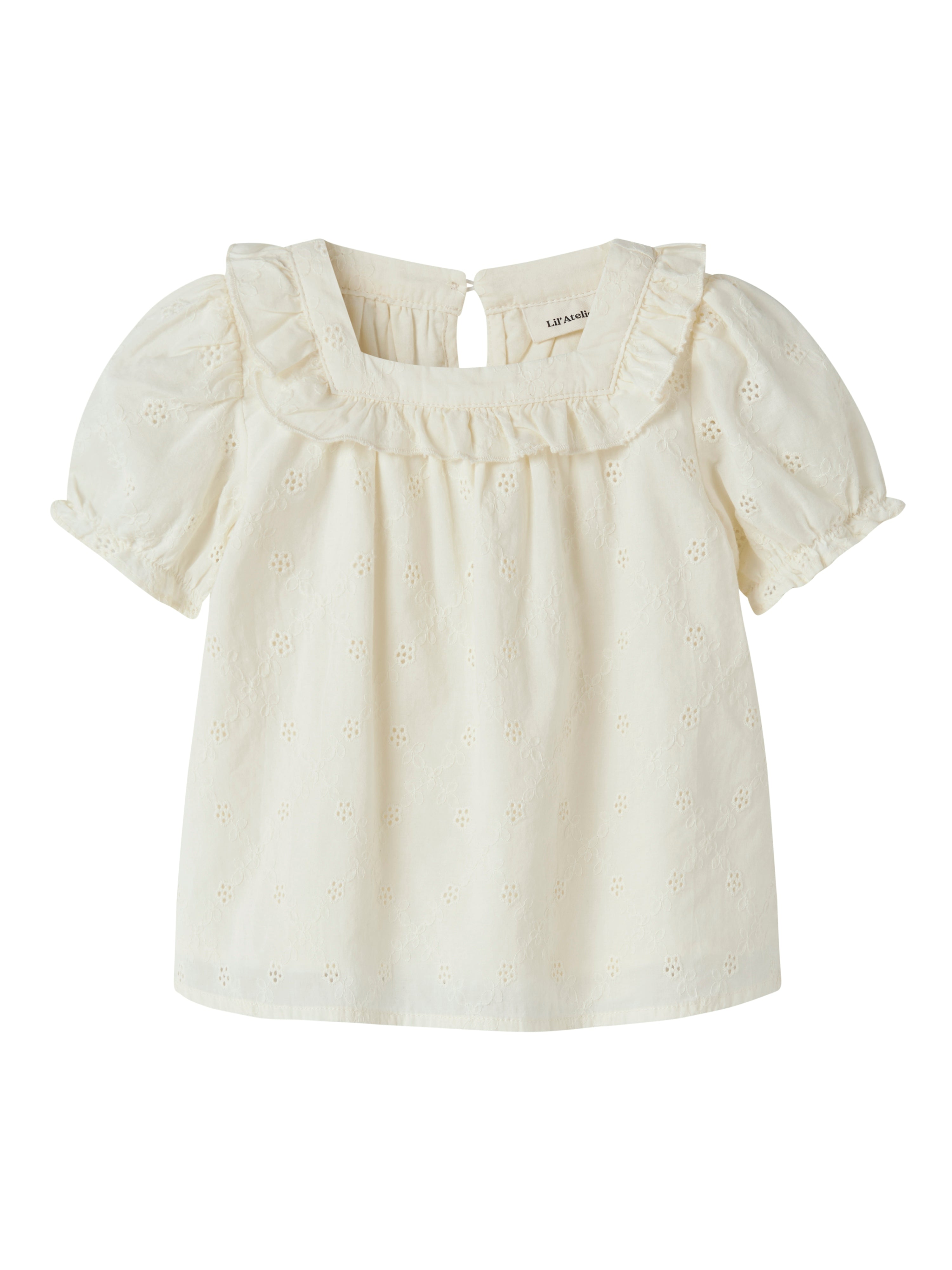 Lil Atelier Hosa - Ss Loose Shirt - Coconut Milk -   Cm