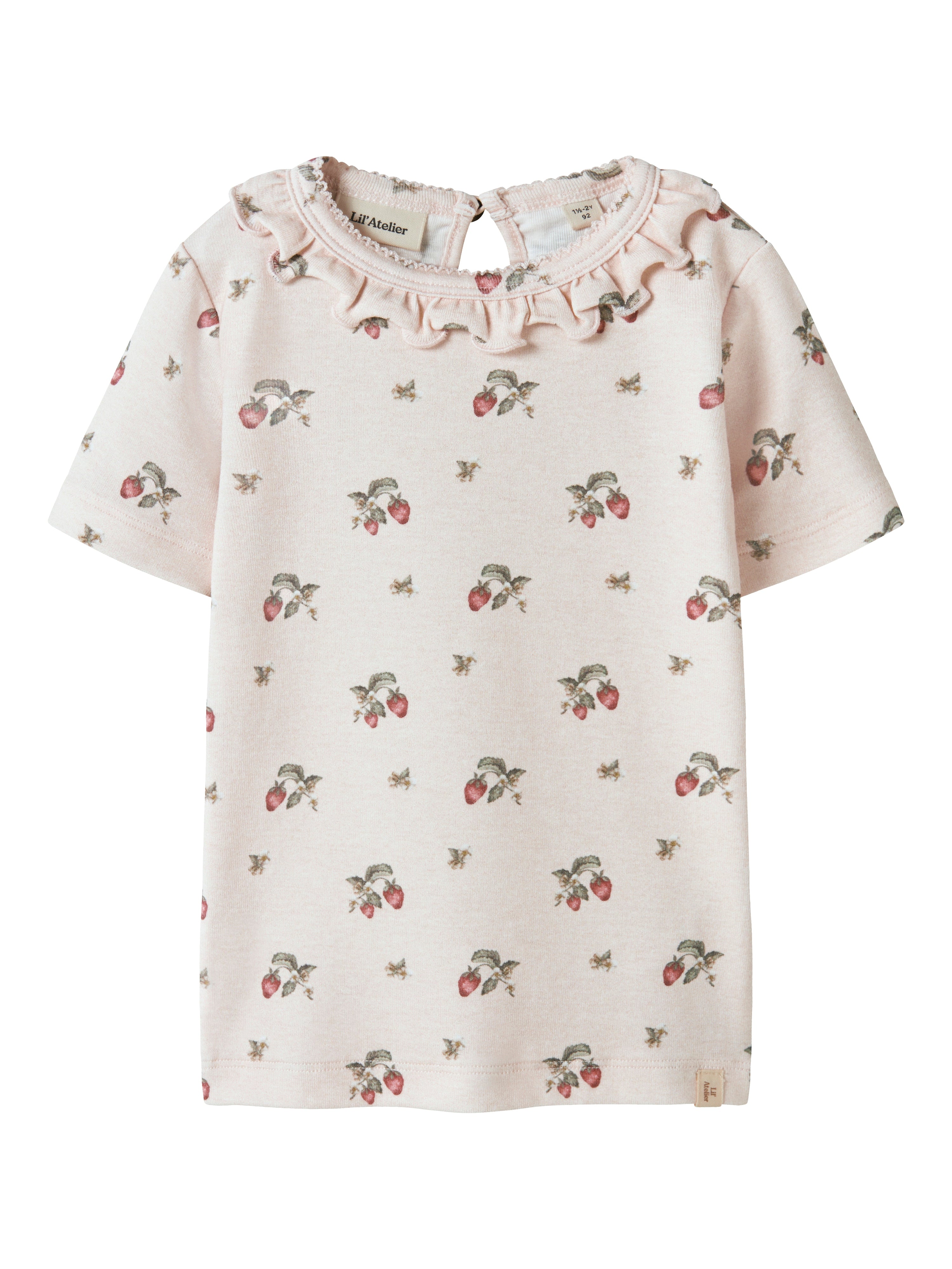 Lil Atelier Gayo Ser Ss Top - Morganite Strawberry -   Cm