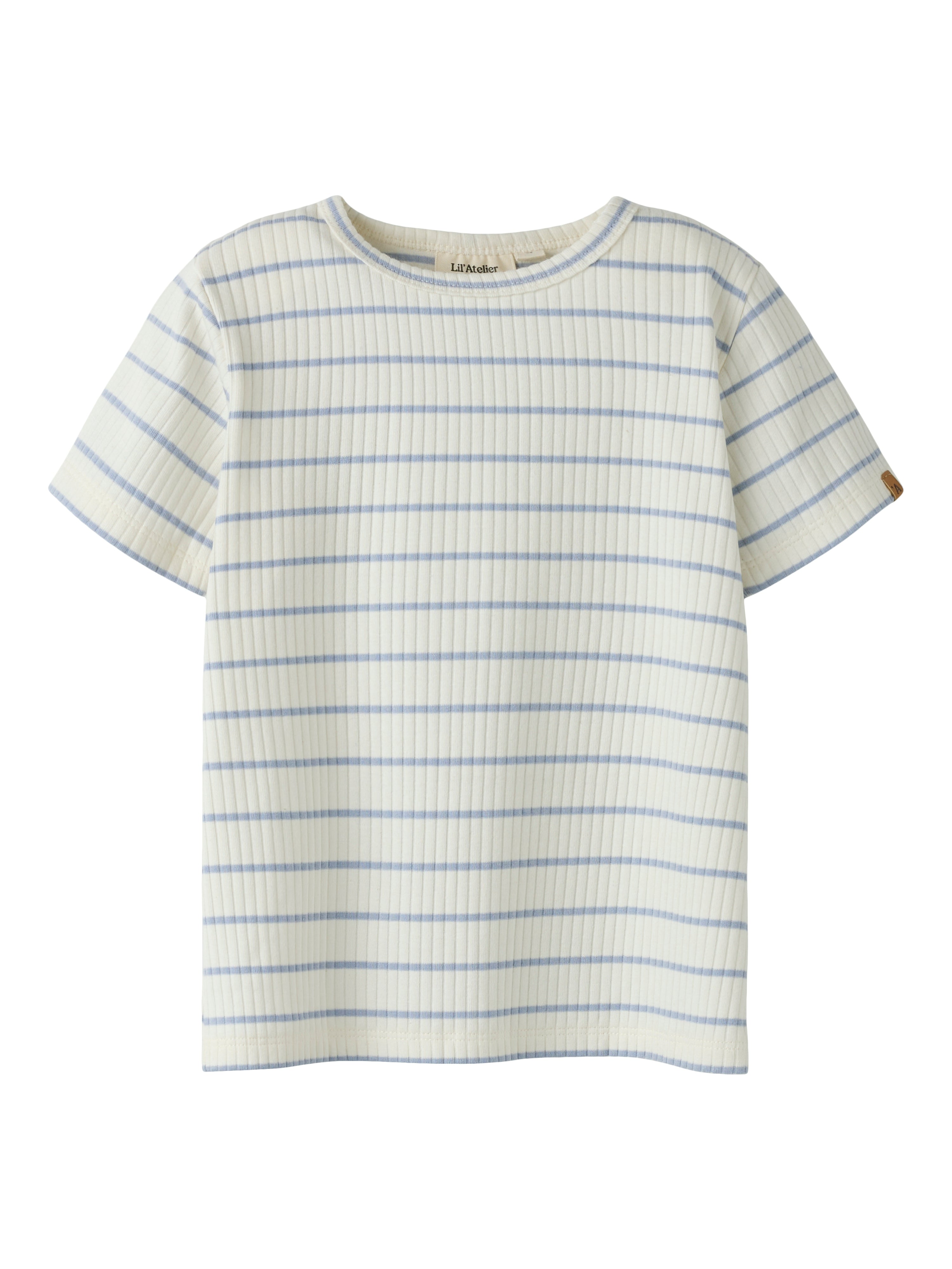 Lil Atelier Kail Ss Top -  Coconut Milk Zen Blue -   Cm
