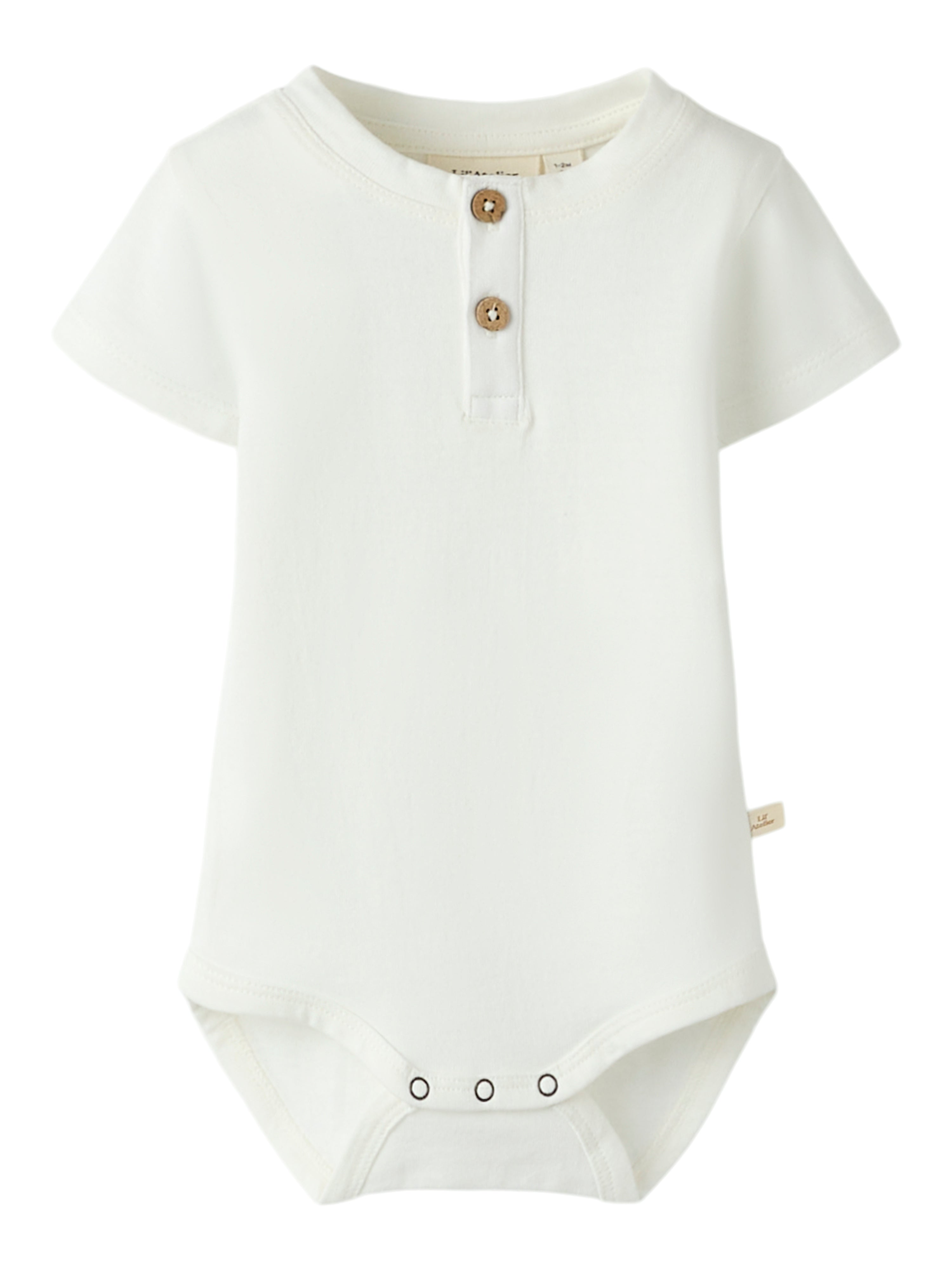 Lil Atelier Dolan Ss Body - Coconut Milk -   Cm