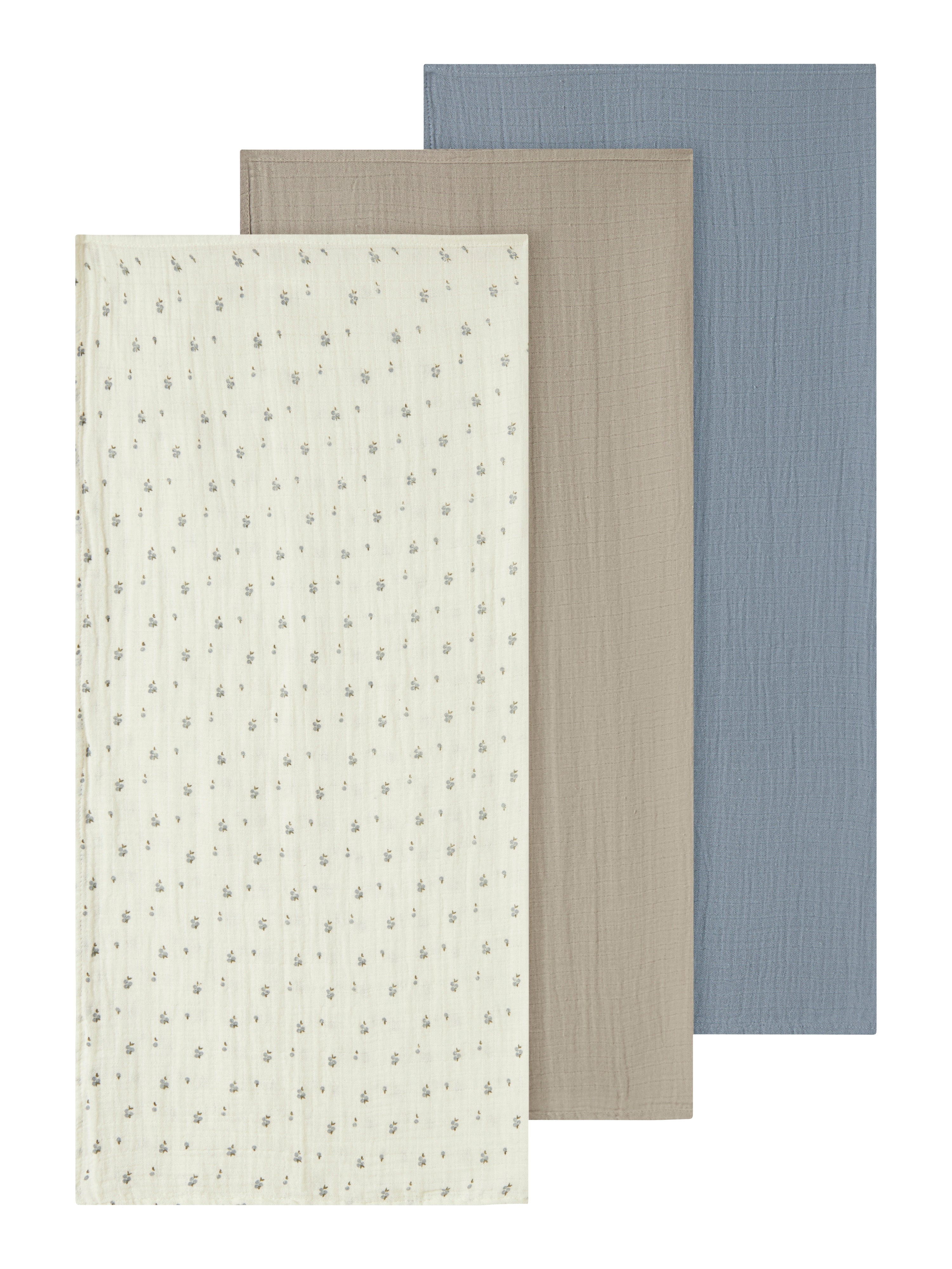 Lil Atelier Isleys   Pak Nappies - Coconut Milk Oxford Tan Tradewinds