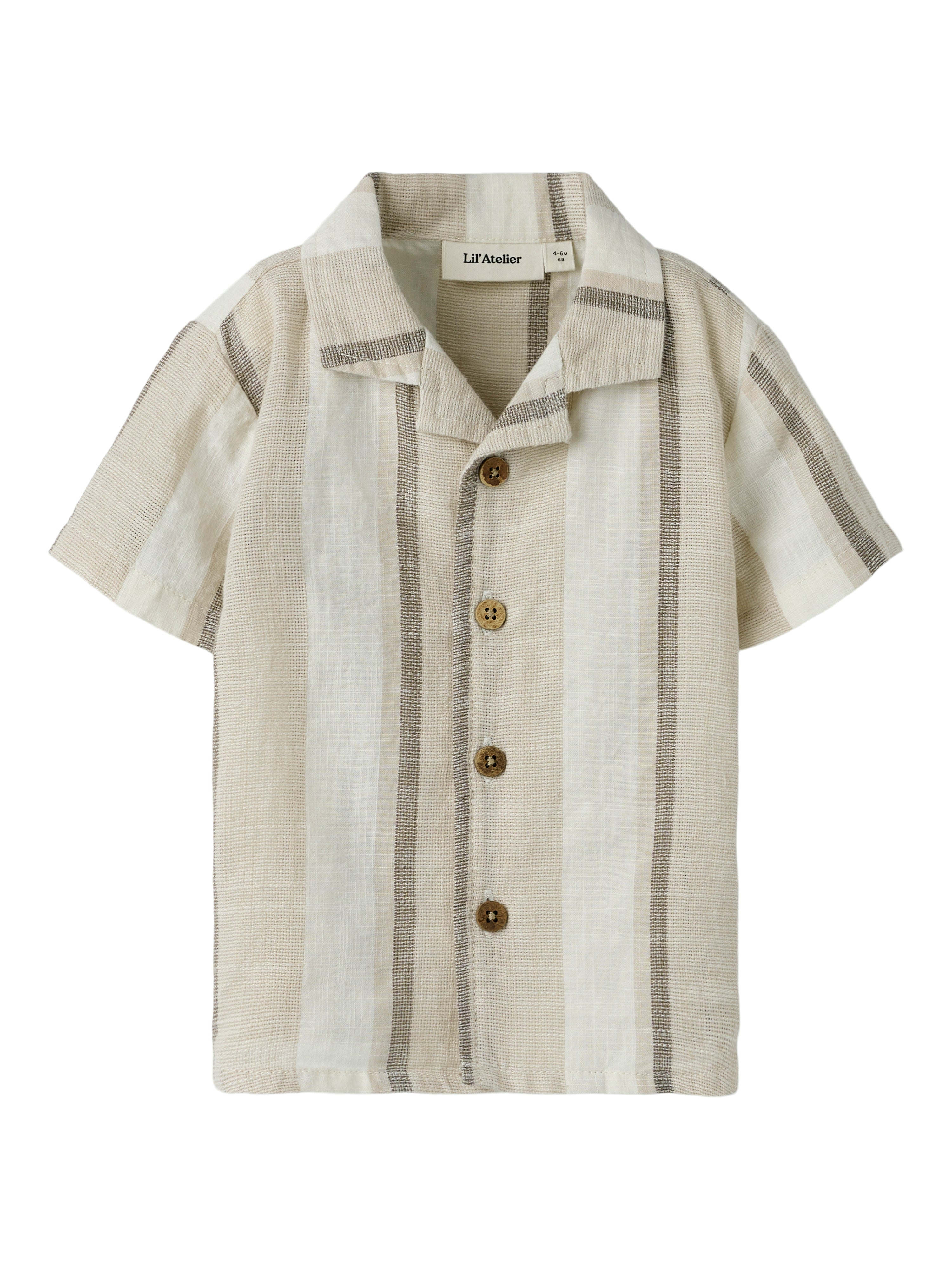 Lil Atelier Fibert Loose Shirt - Coconut Milk -   Cm