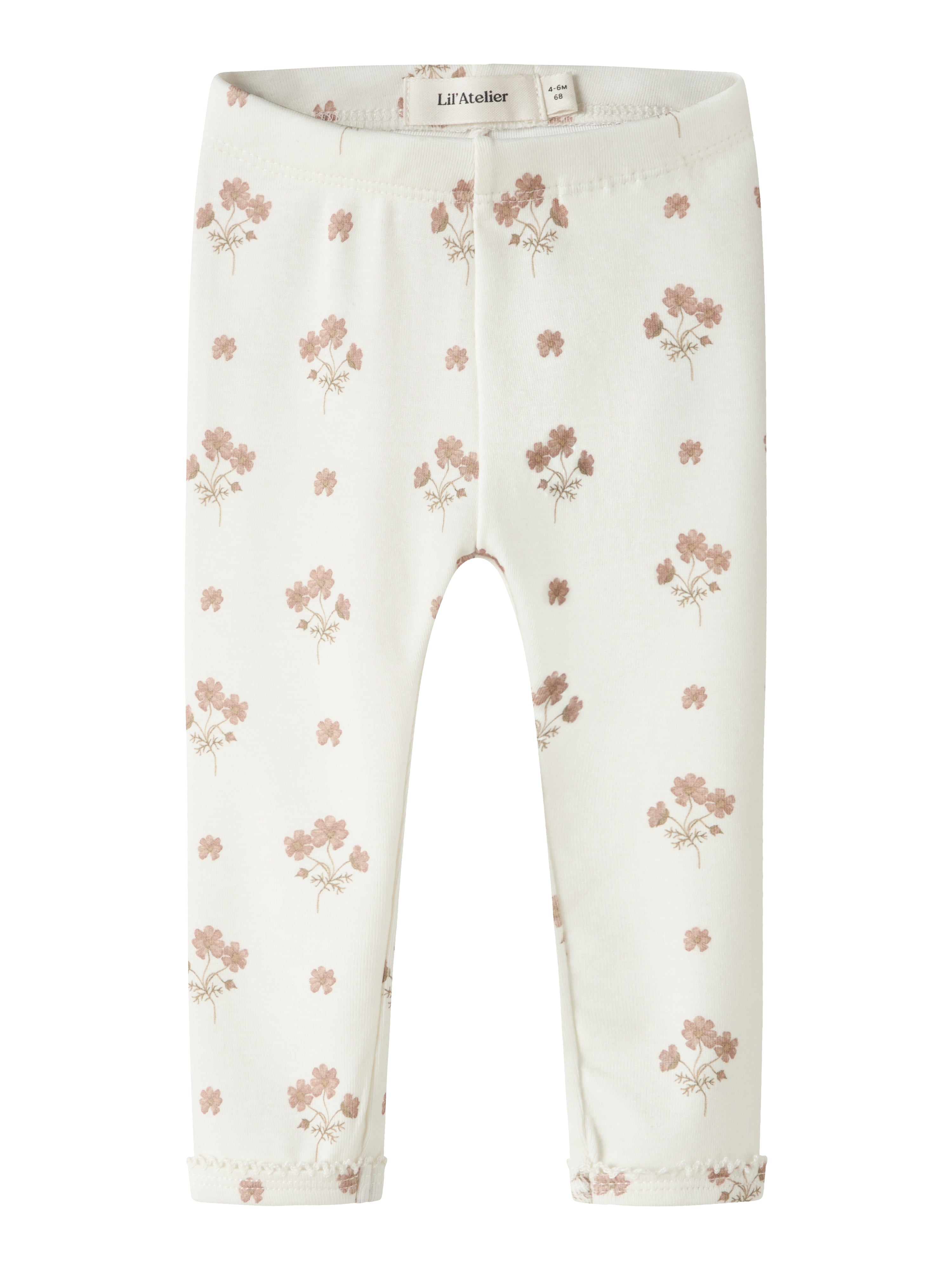 Lil Atelier Layo Sin Leggings - Coconut Milk Flower Pink -   Cm