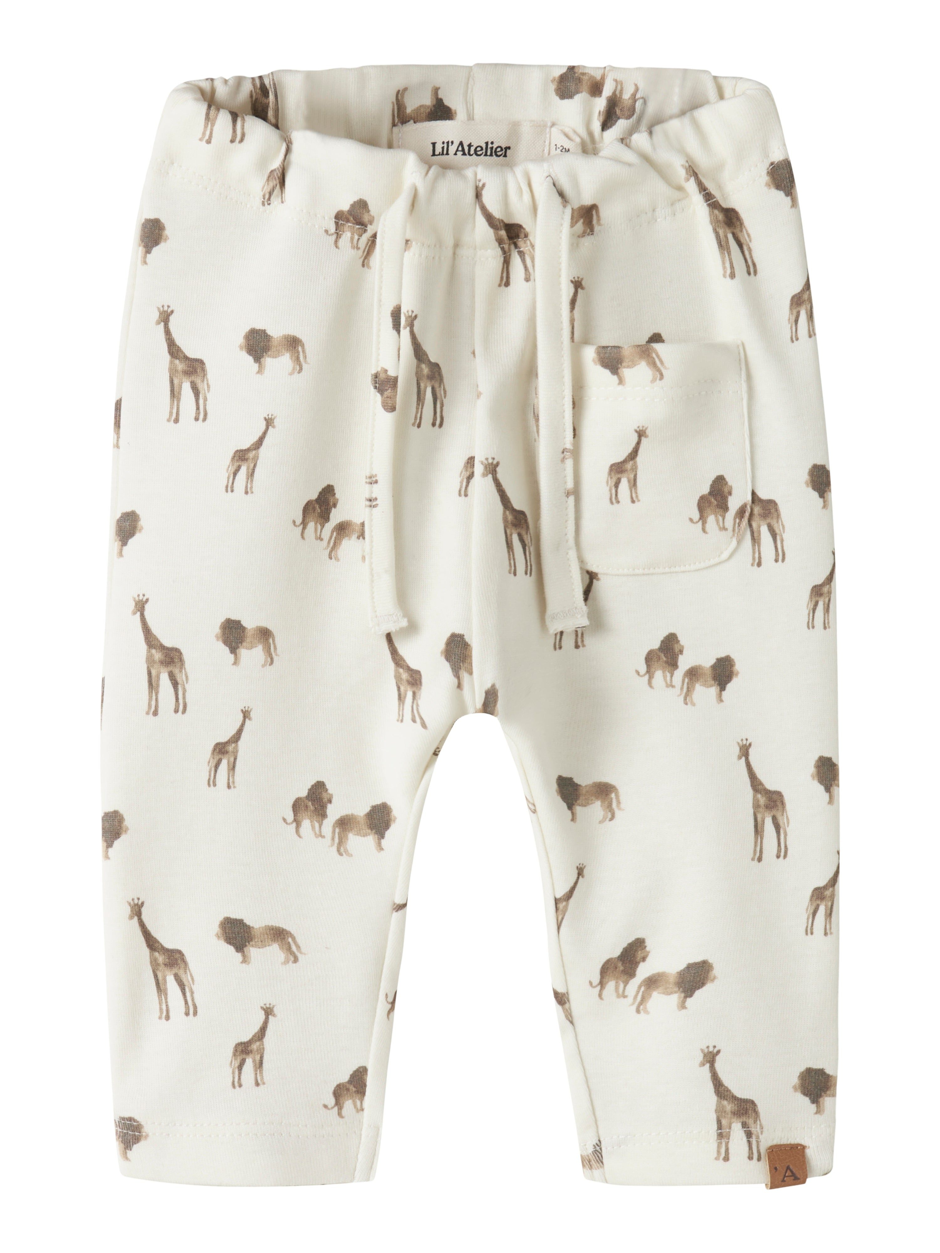 Lil Atelier Layo Geu Loose Pants - Coconut Milk Lion -   Cm