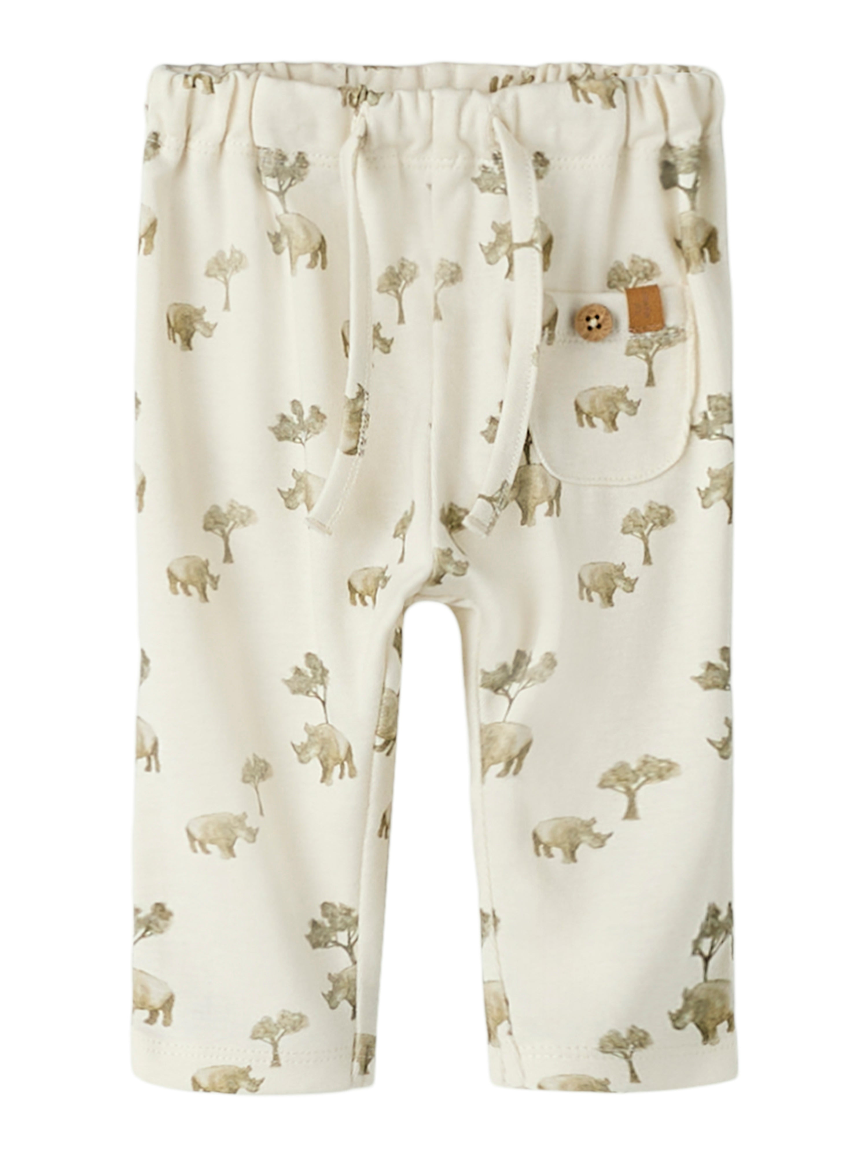 Lil Atelier Layo Loose Pants - Coconut Milk Rhino -   Cm