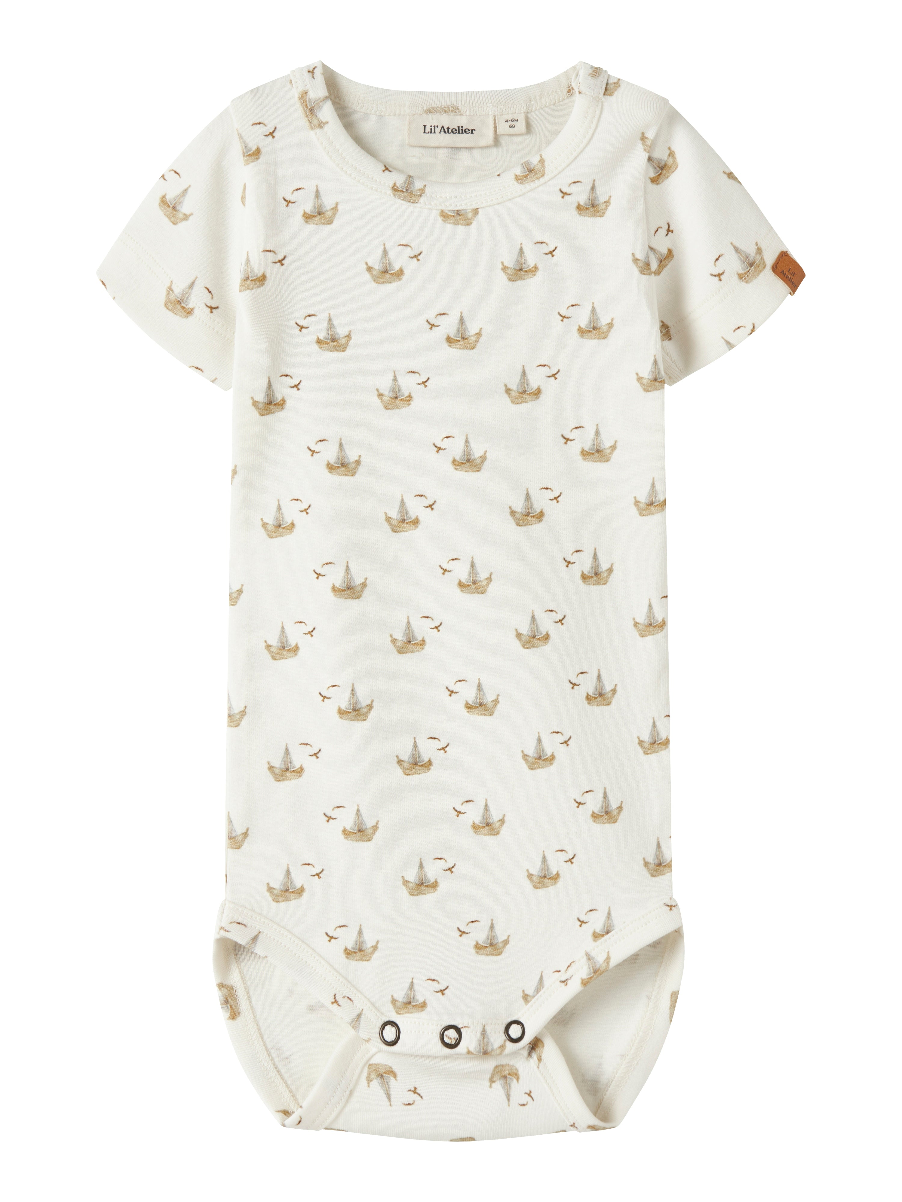 Lil Atelier Gayo - Sor Ss Body - Coconut Milk Boat -   Cm