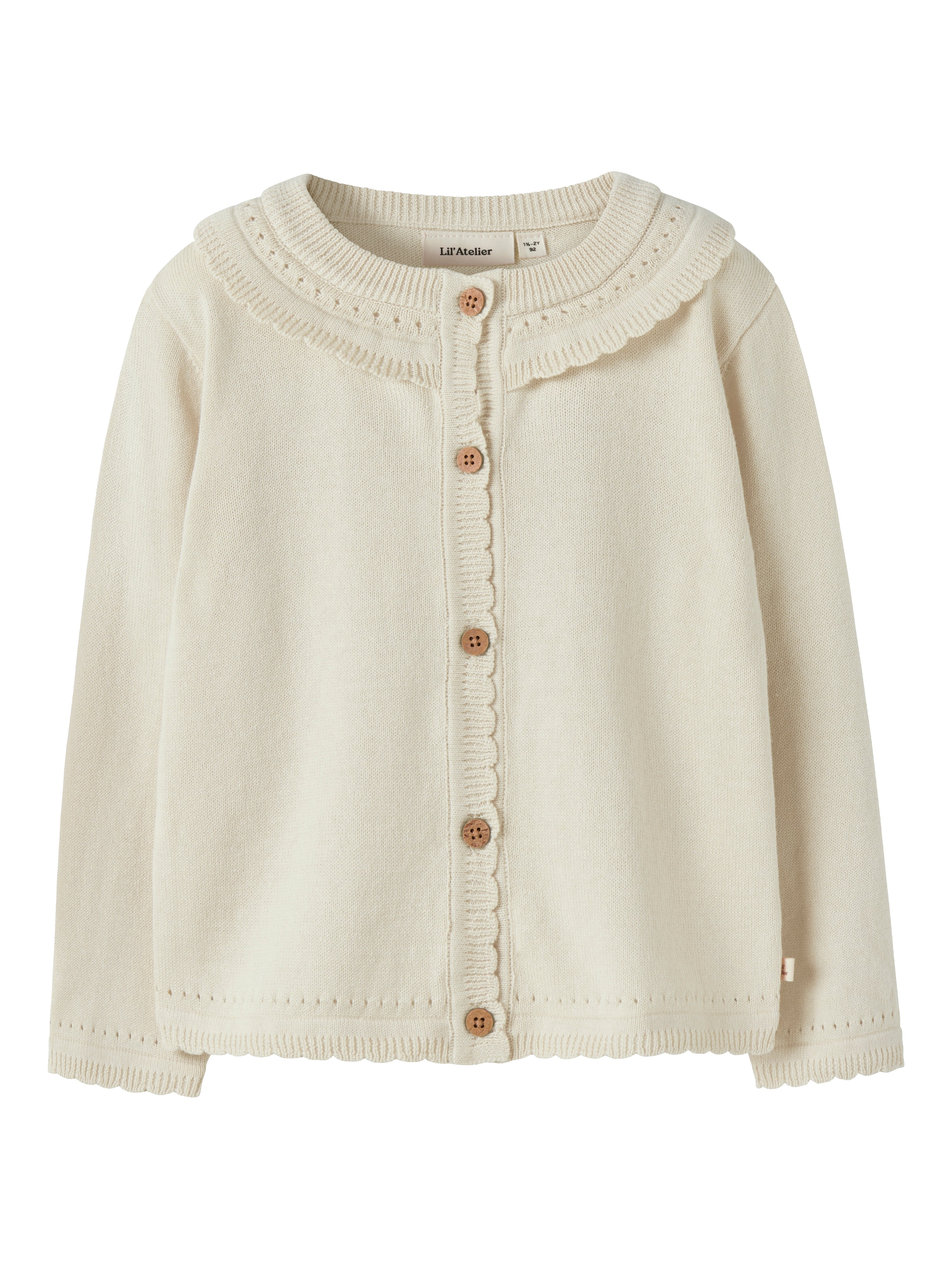 Lil Atelier Hao Ls Knit Cardigan - Coconut Milk -   Cm