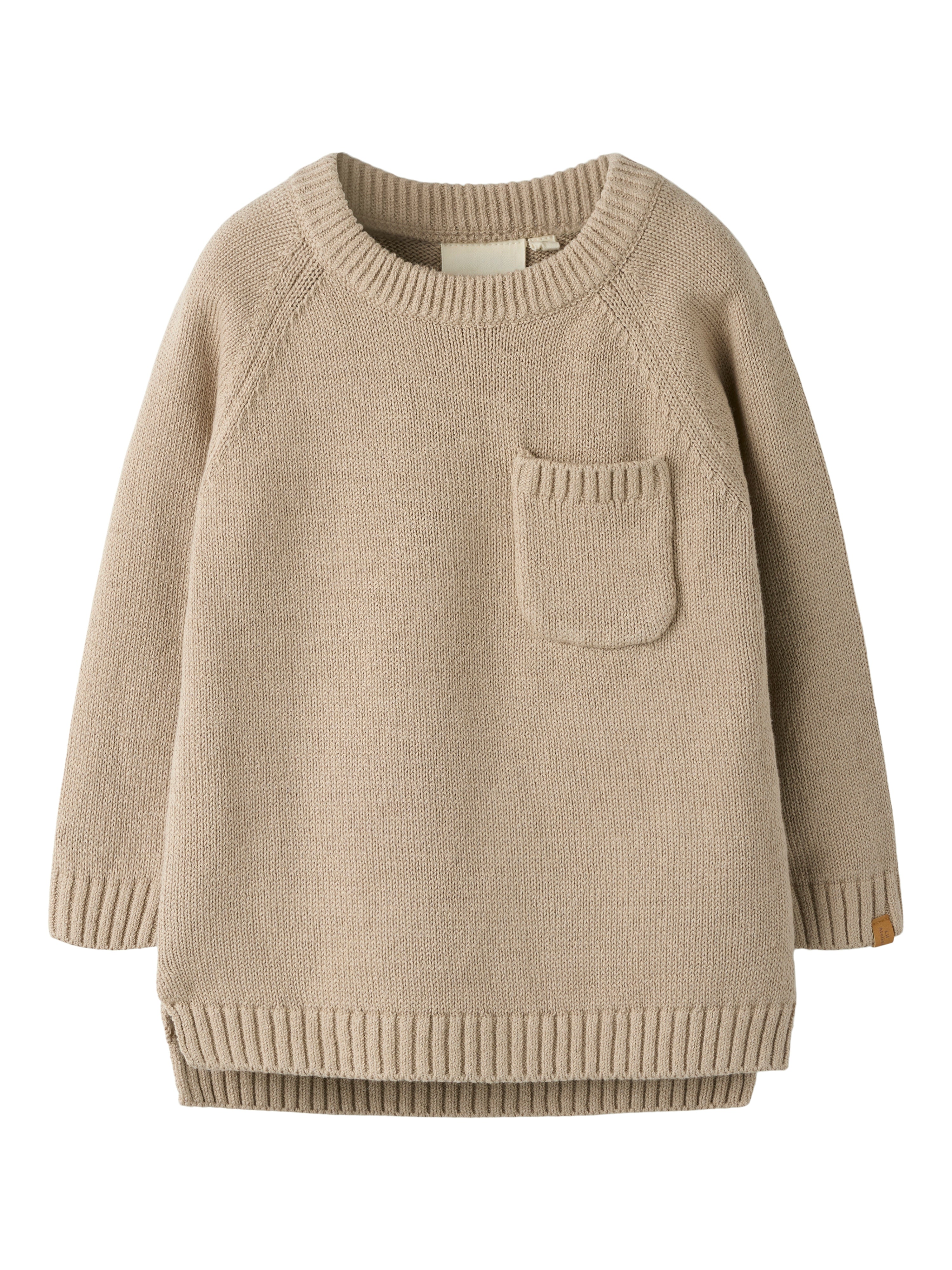 Lil Atelier Fogon Ls Knit - Oxford Tan -   Cm