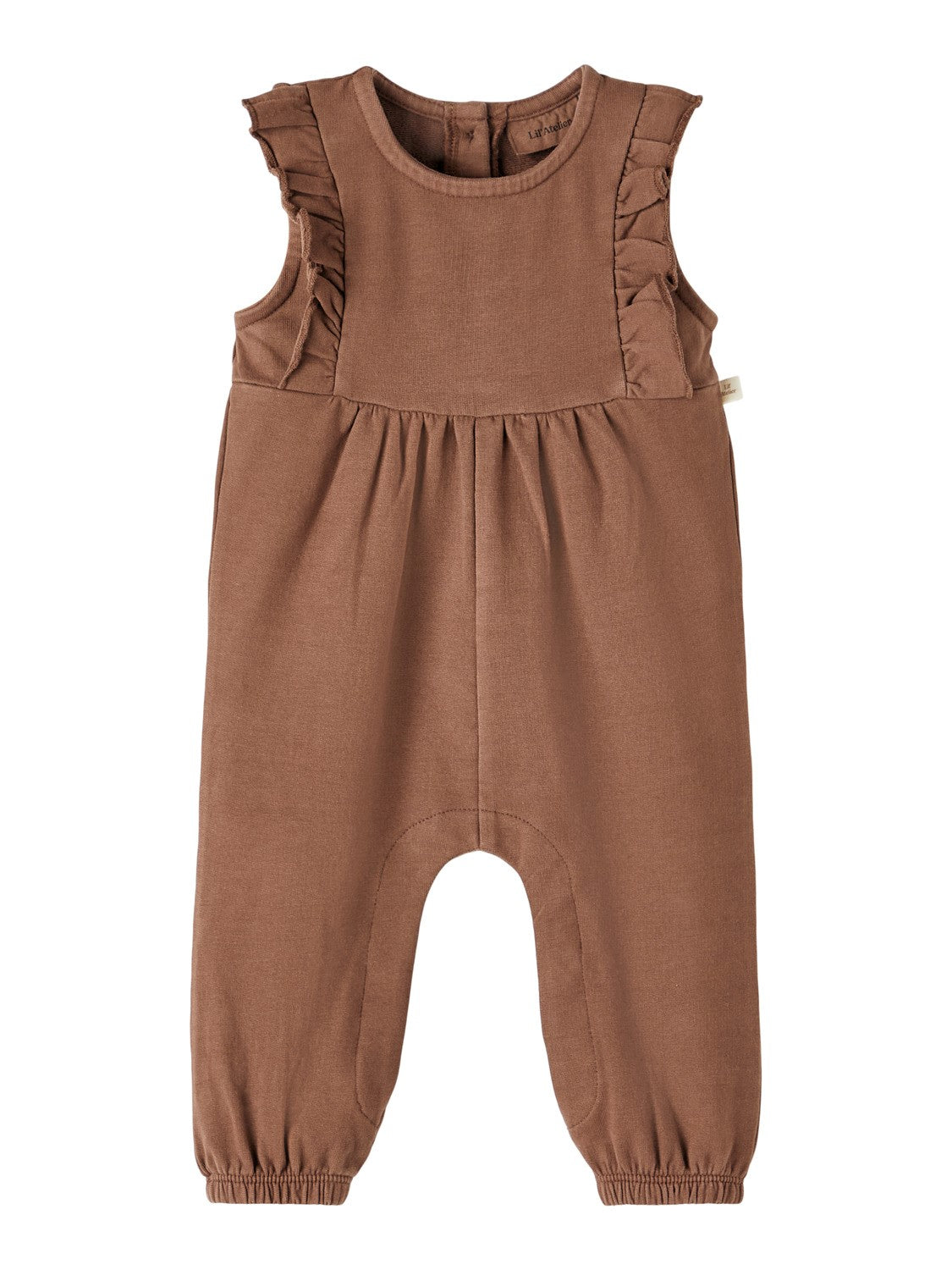 Lil Atelier Leslie Loose Sweat Overall – Rocky Road til børn