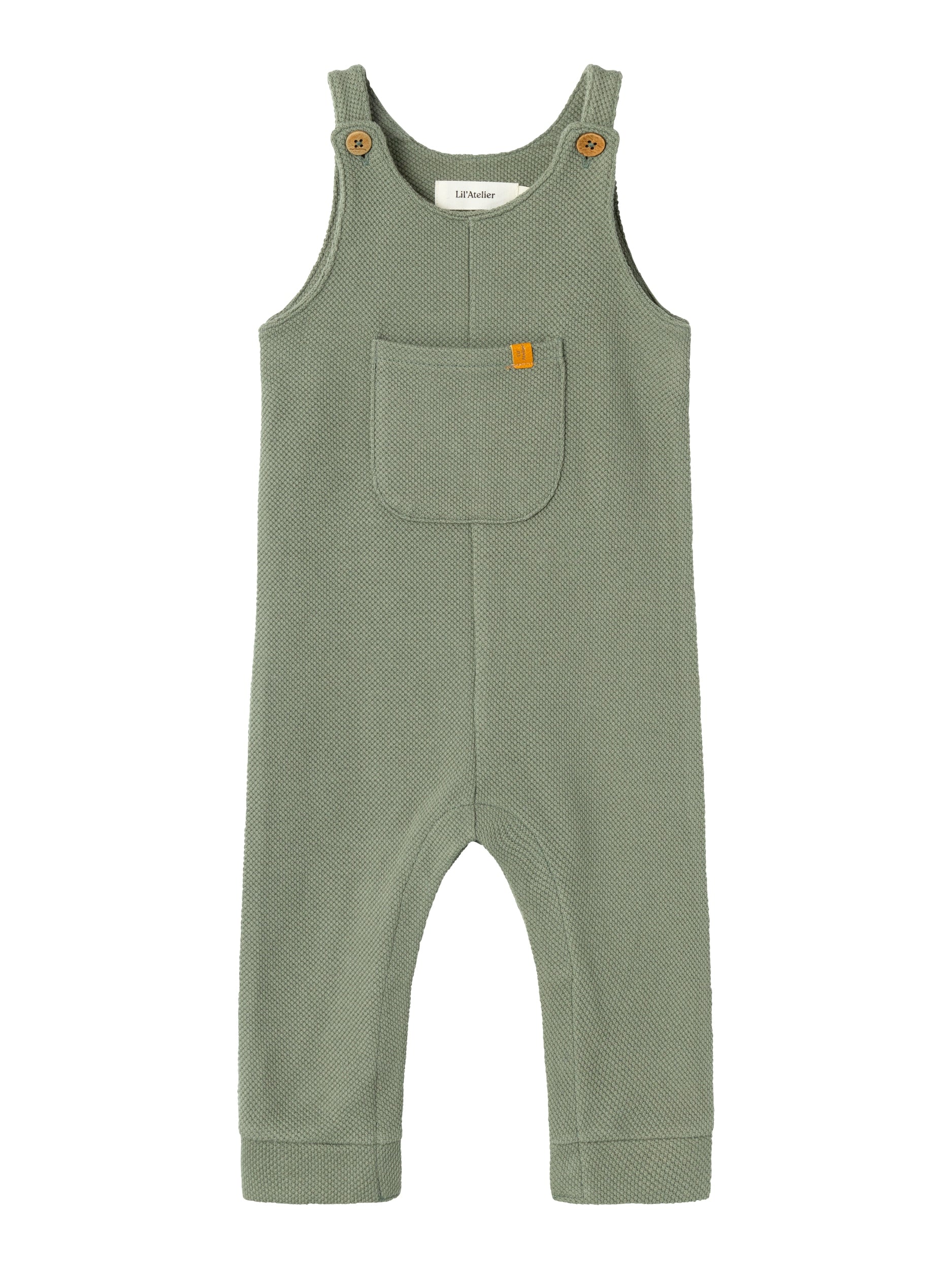 Lil Atelier Talio Sweat Overall - Agave Grøn til Børn