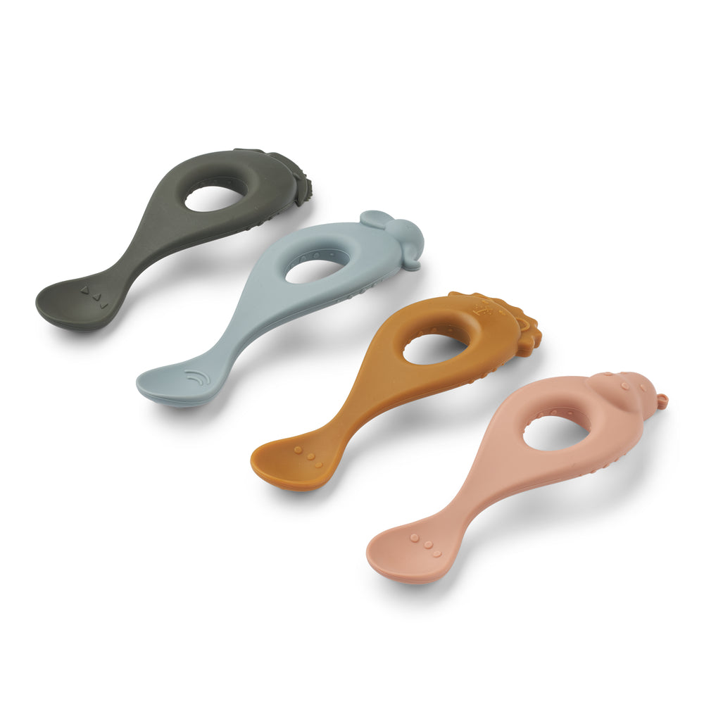 Liewood Liva Silikone Skeer – 4 Stk i Safari Rose Mix