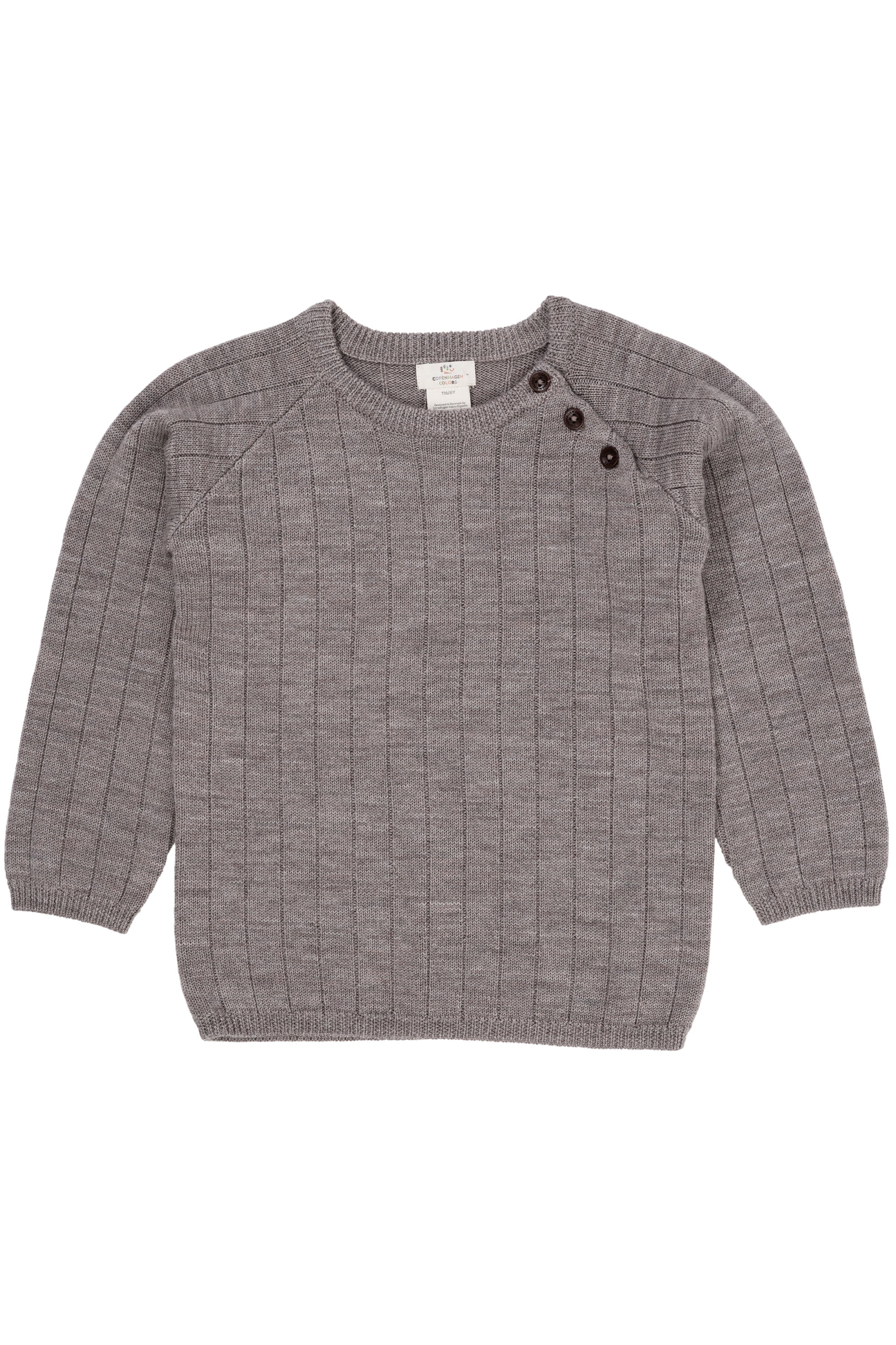 Copenhagen Colors Merino Strikbluse – Elegant Melange