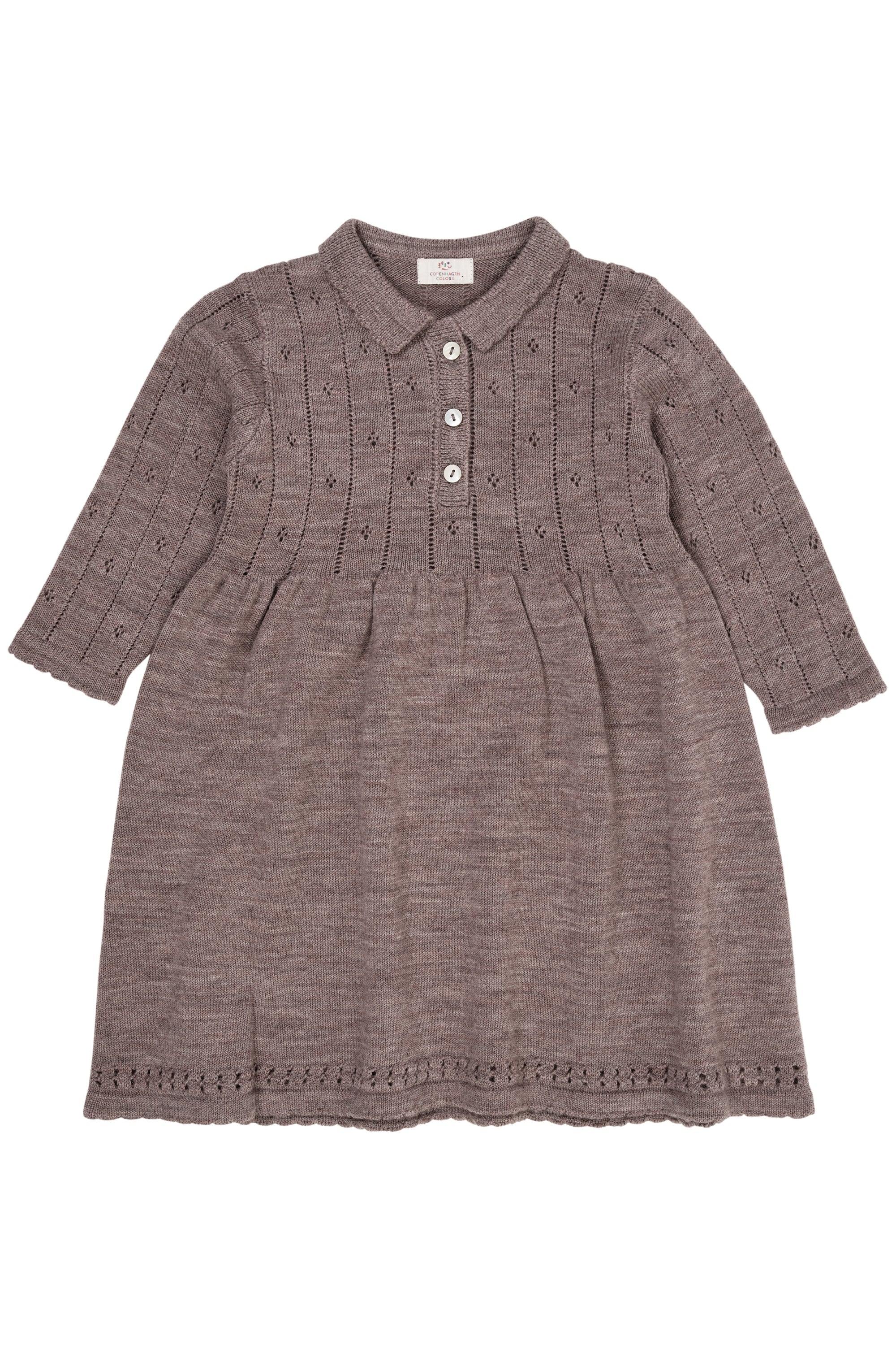 Copenhagen Colors Merino Kjole med Krave – Elegant Design