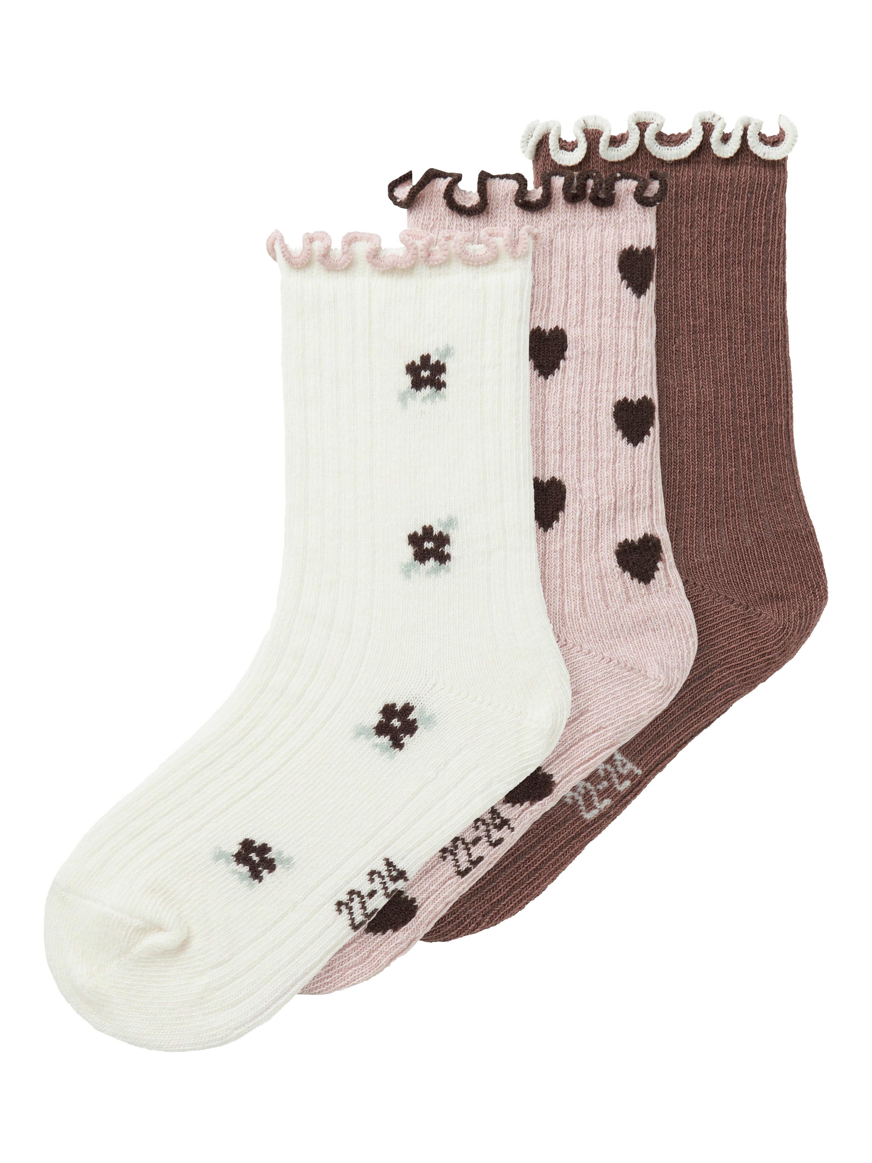 Name It Netti 3 Pak Strømper - Cloud Dancer Tilbud!