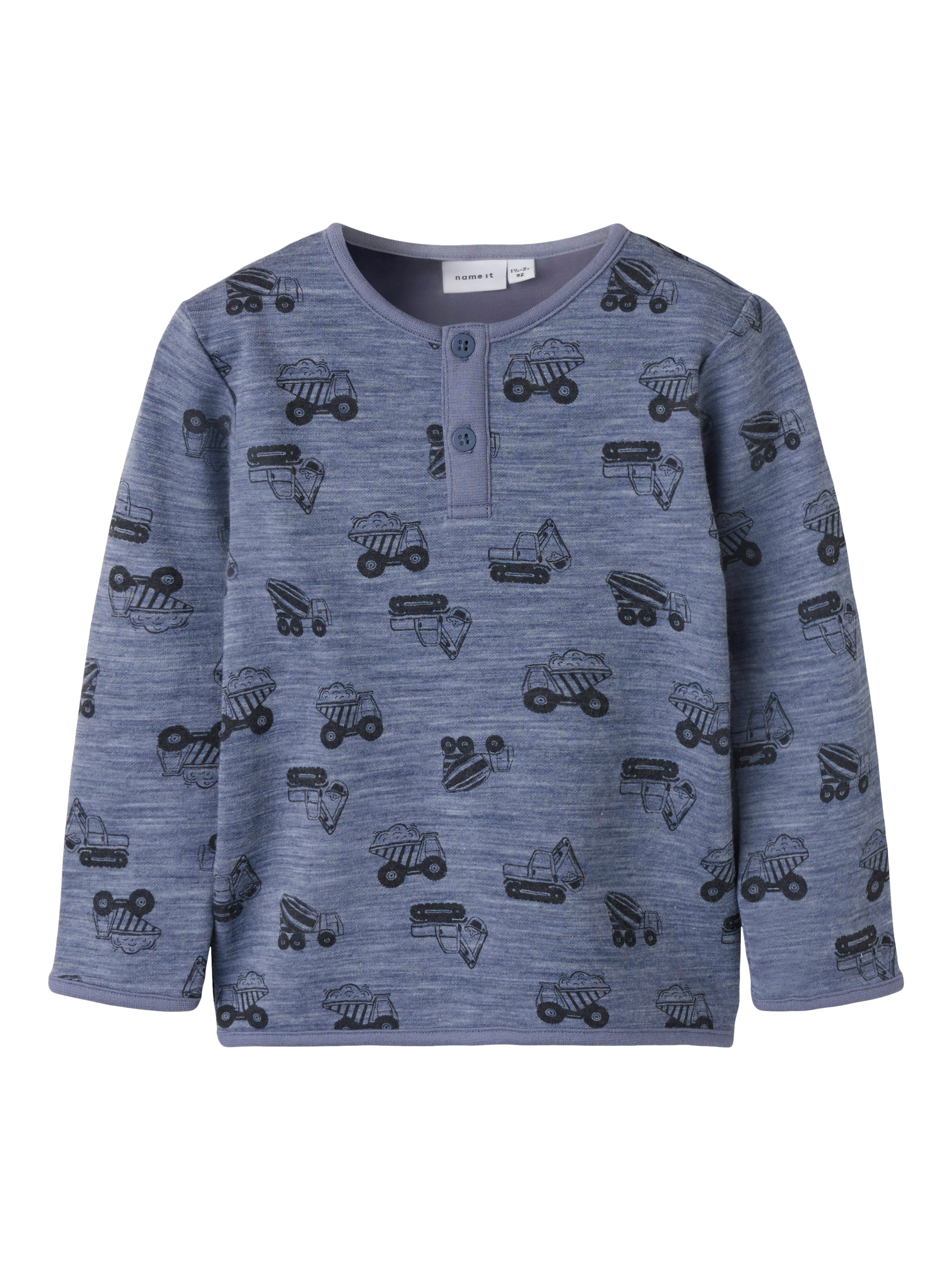 Name It Wuppo Uldbluse – Folkstone Grå med Maskiner