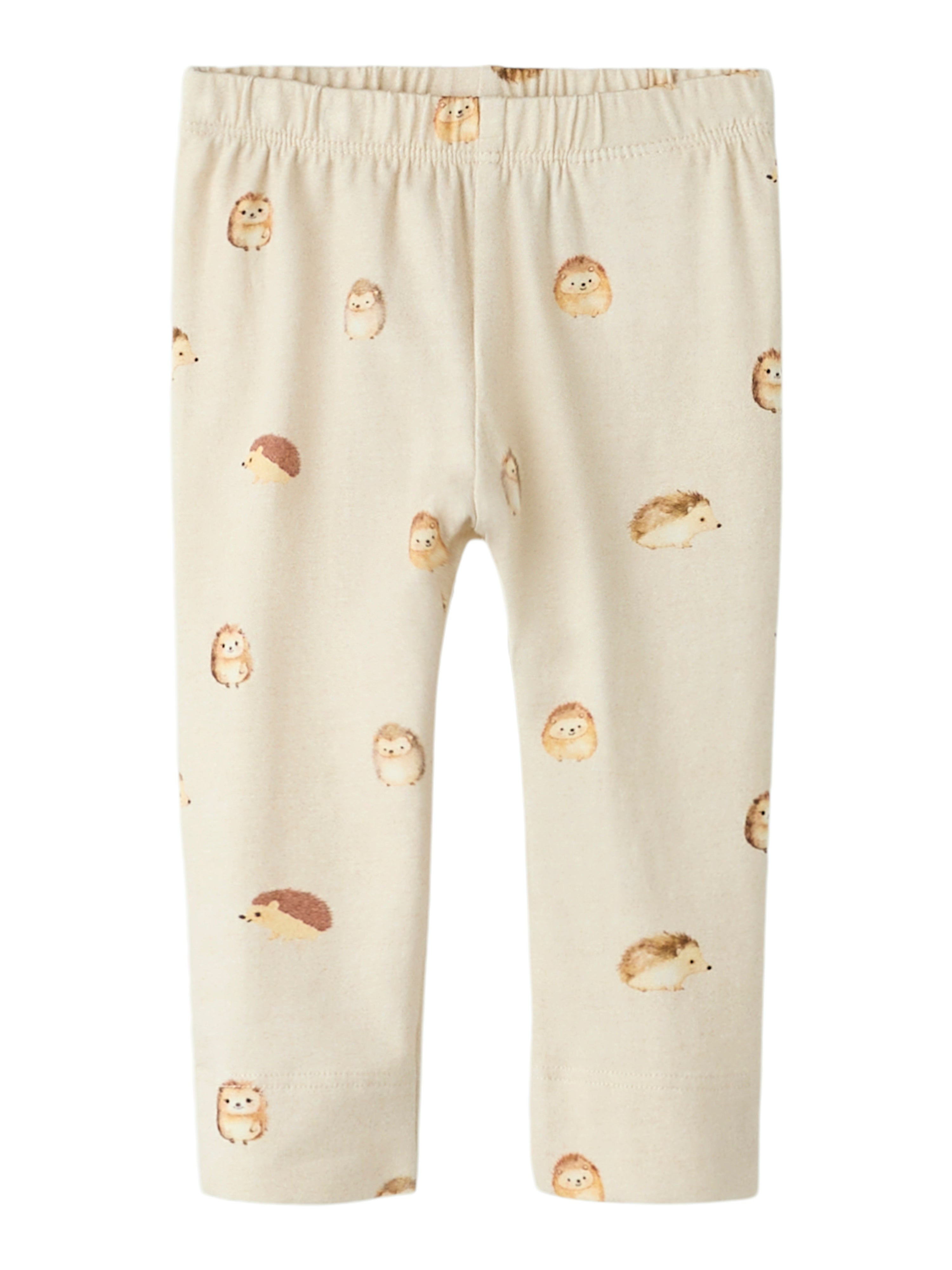 Name It Nille Leggings - Peyote Melange med Pindsvin