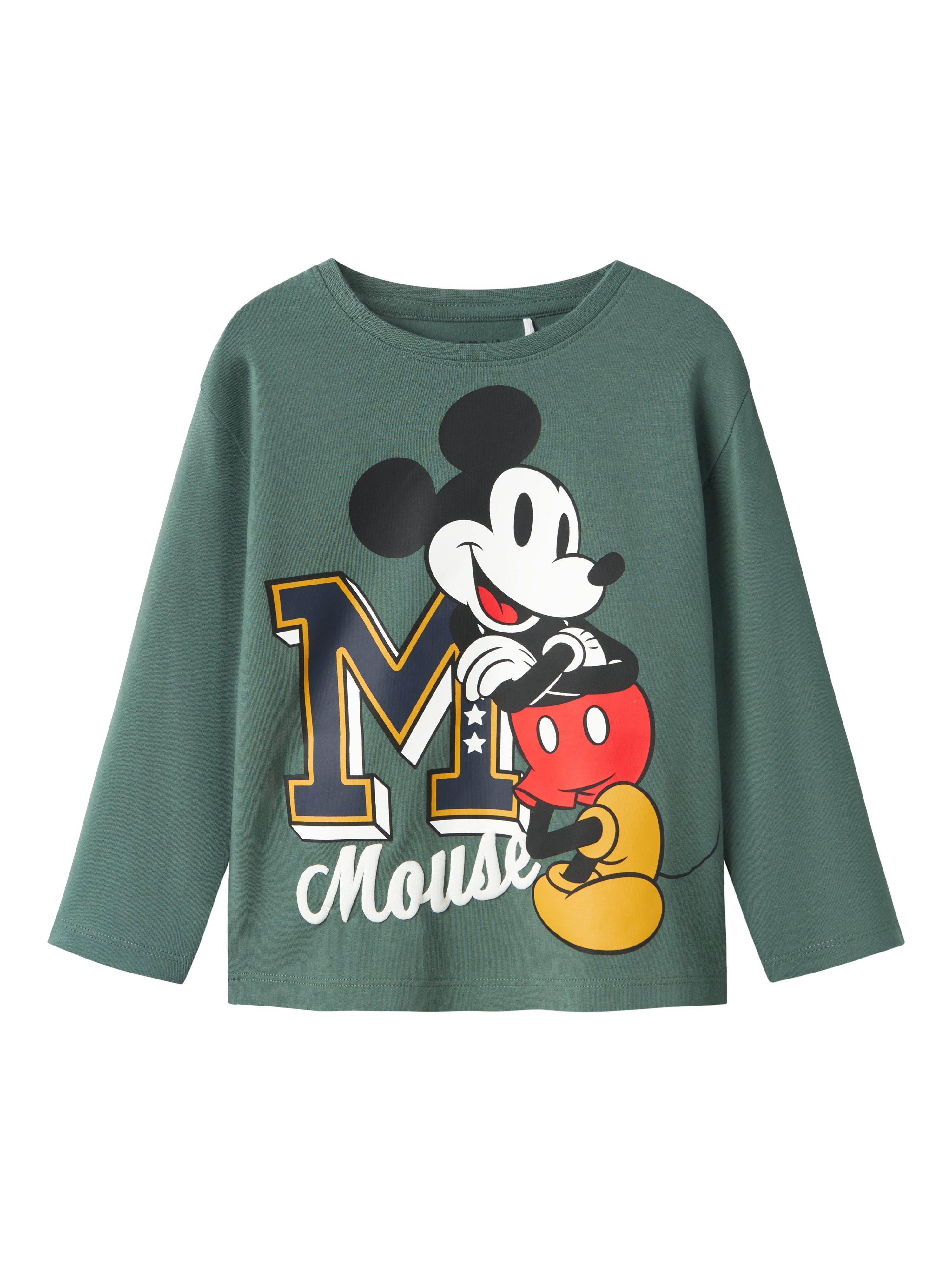 Mickey Mouse Sweatshirt i Mørkegrøn - Kvalitet til Børn!