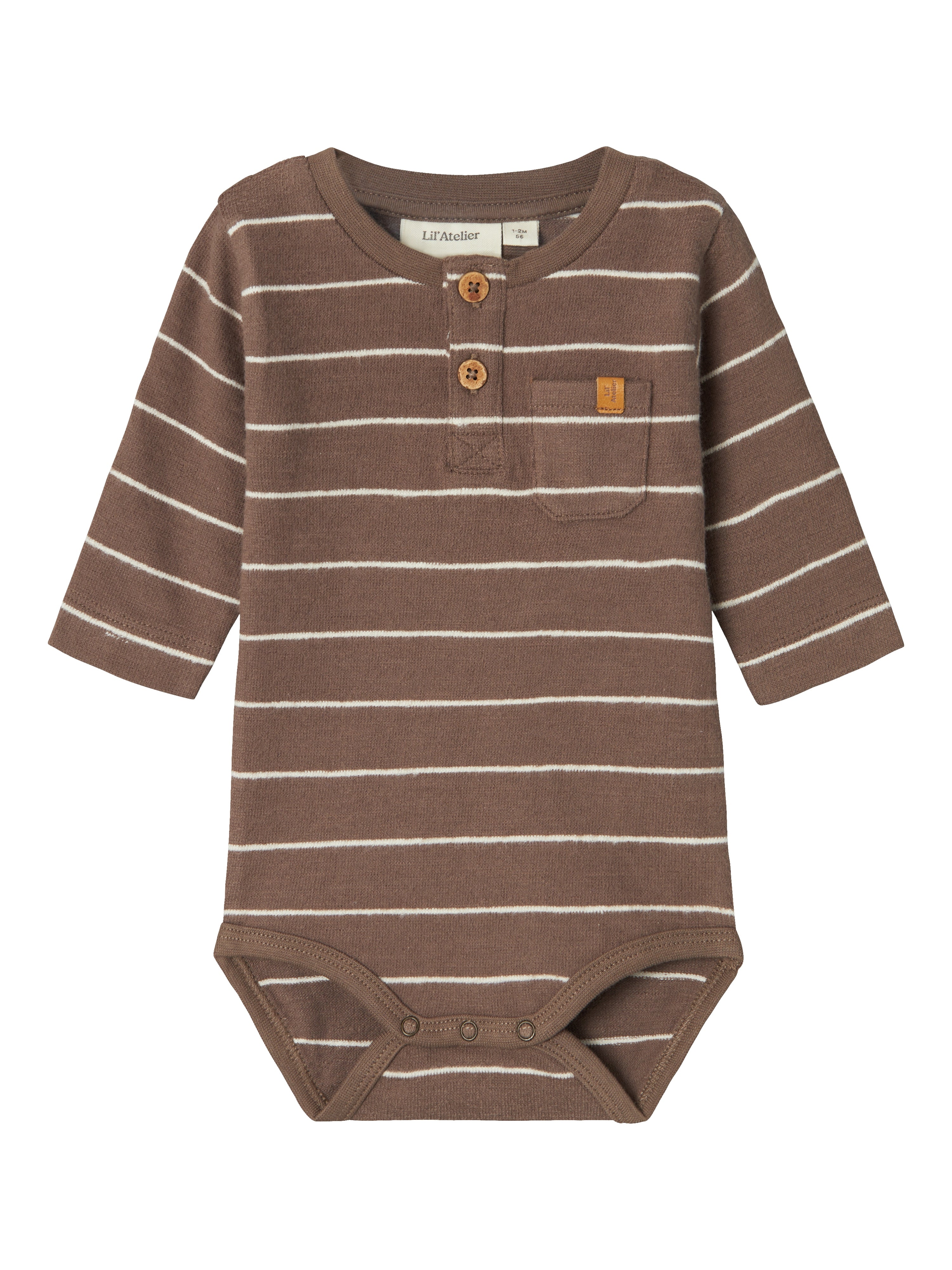 Lil Atelier Salim Slim Body - Shitake - Økologisk Kvalitet