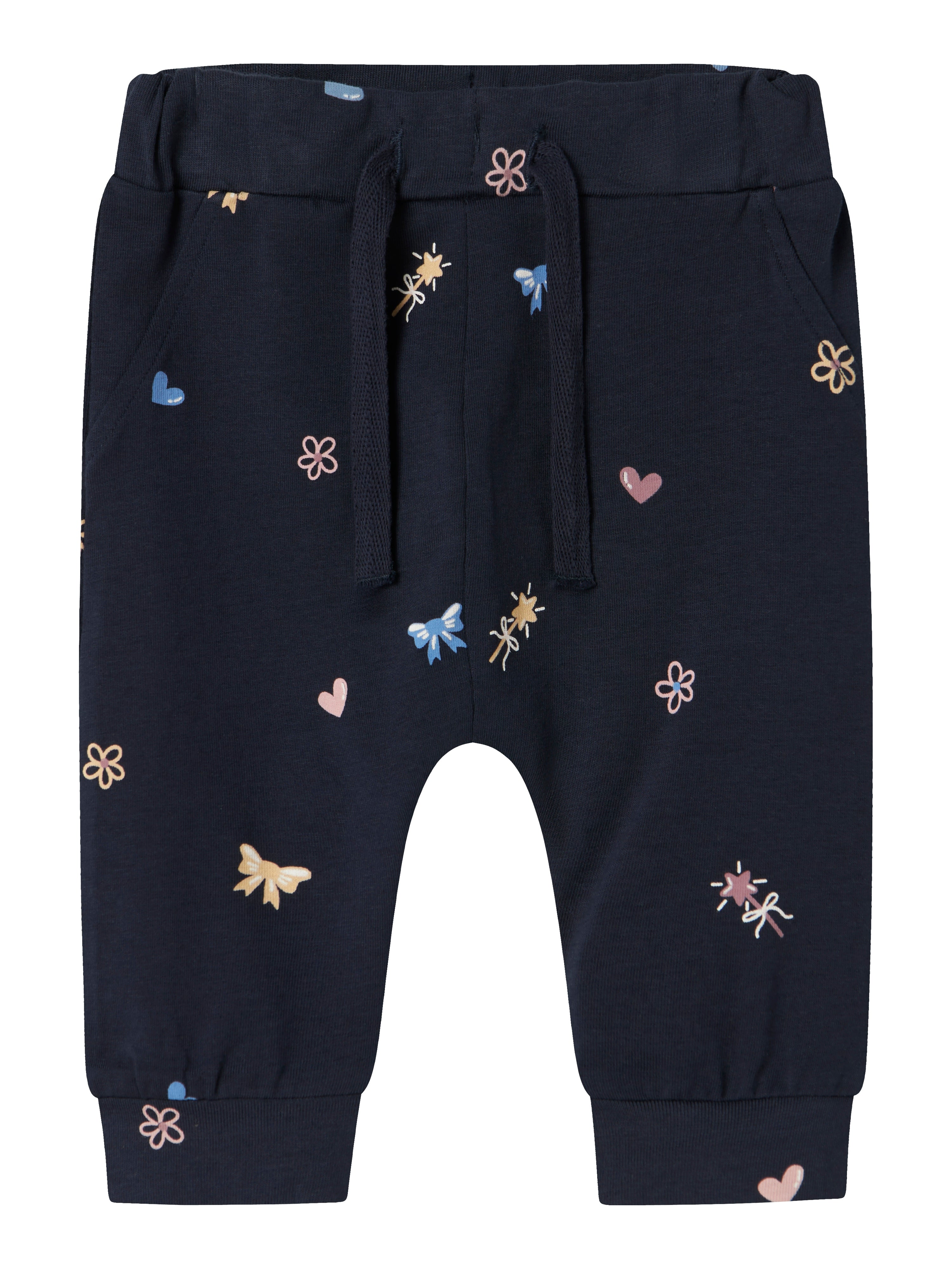 Name It Vandora Bukser – Navy med Hjerteprint til Børn