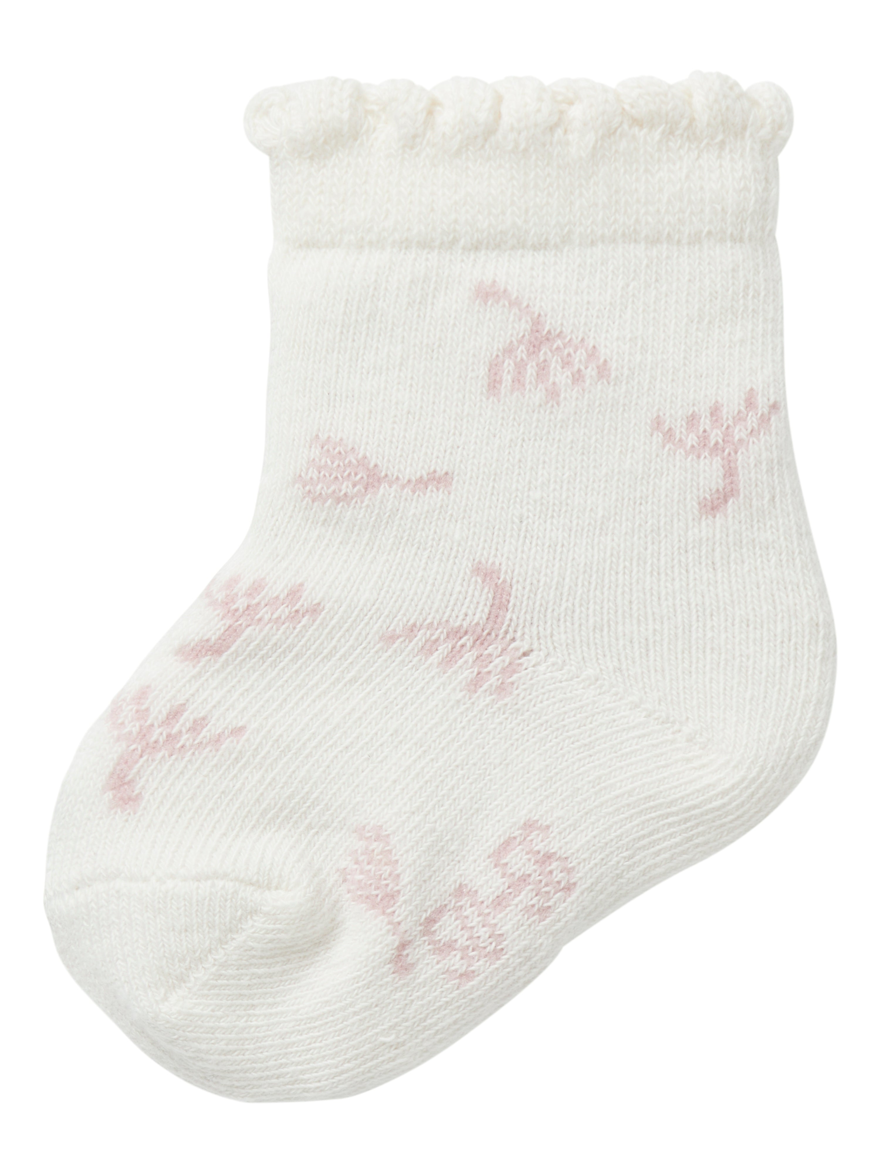 Name It Kida Babysokker – Hvide Blomster til Baby
