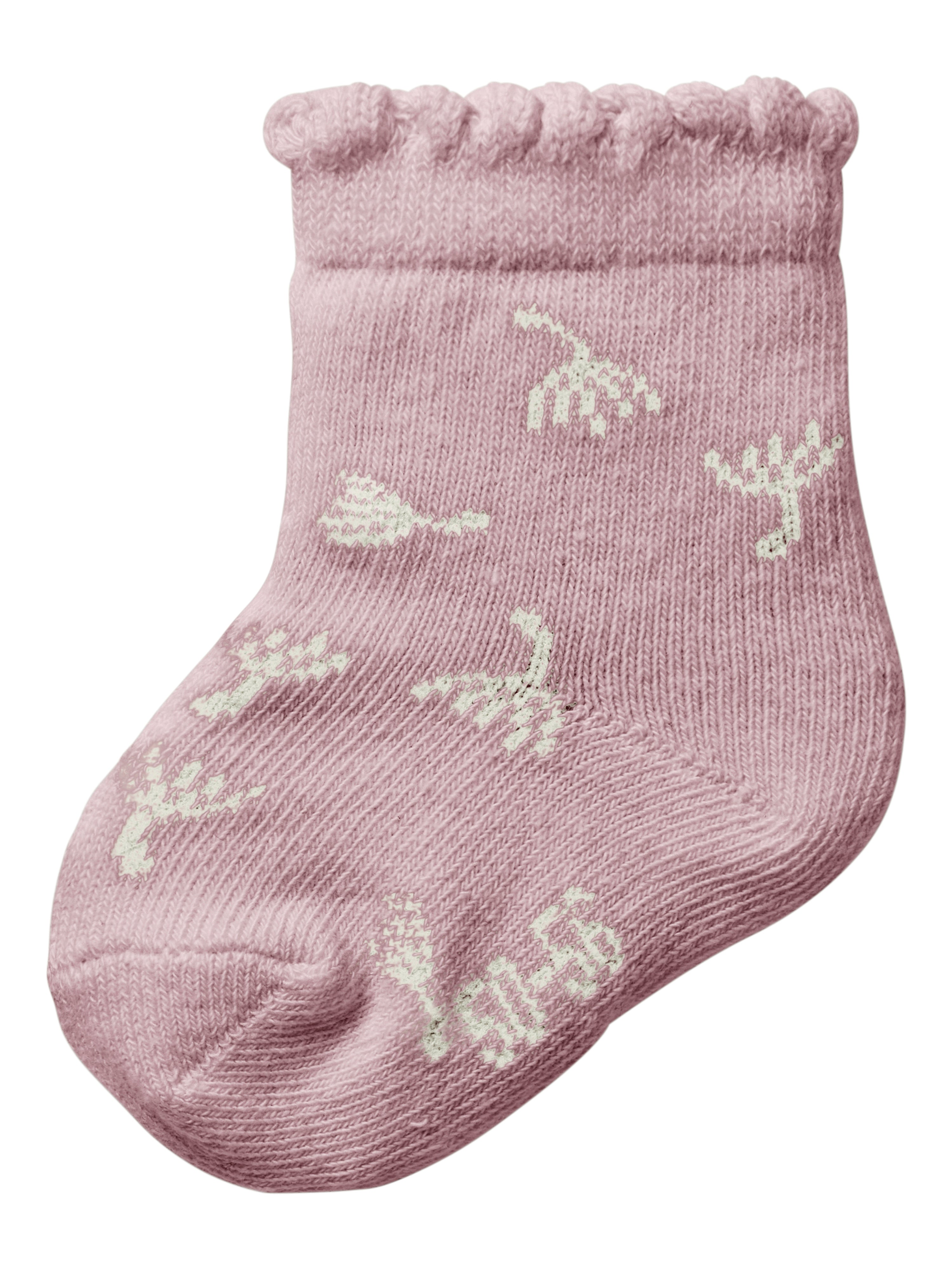 Name It Kida Babysokker – Lilla med Blomsterdesign