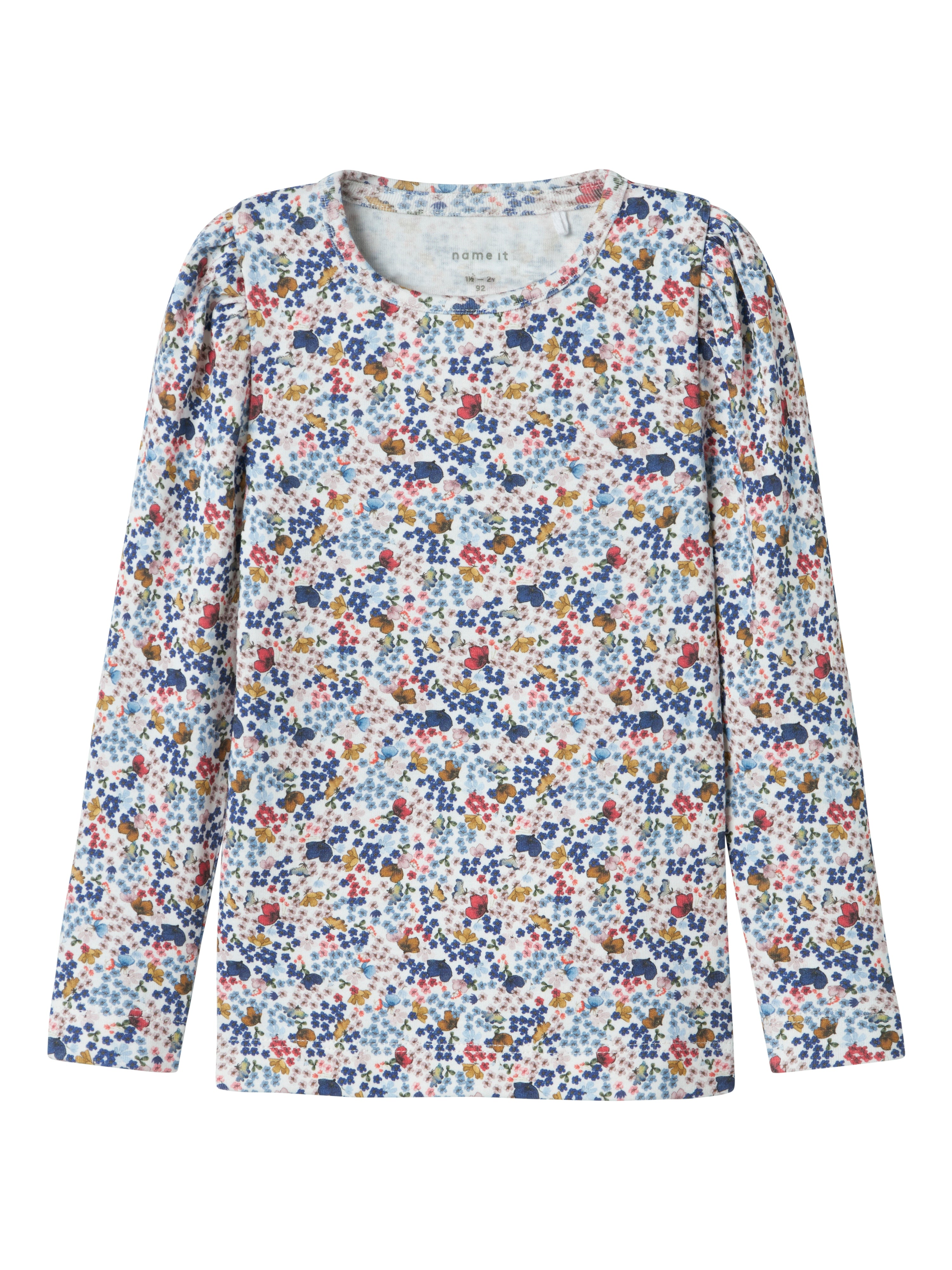 Name It Kyla Bluse - Cloud Dancer - Blomsterprint Tilbud!