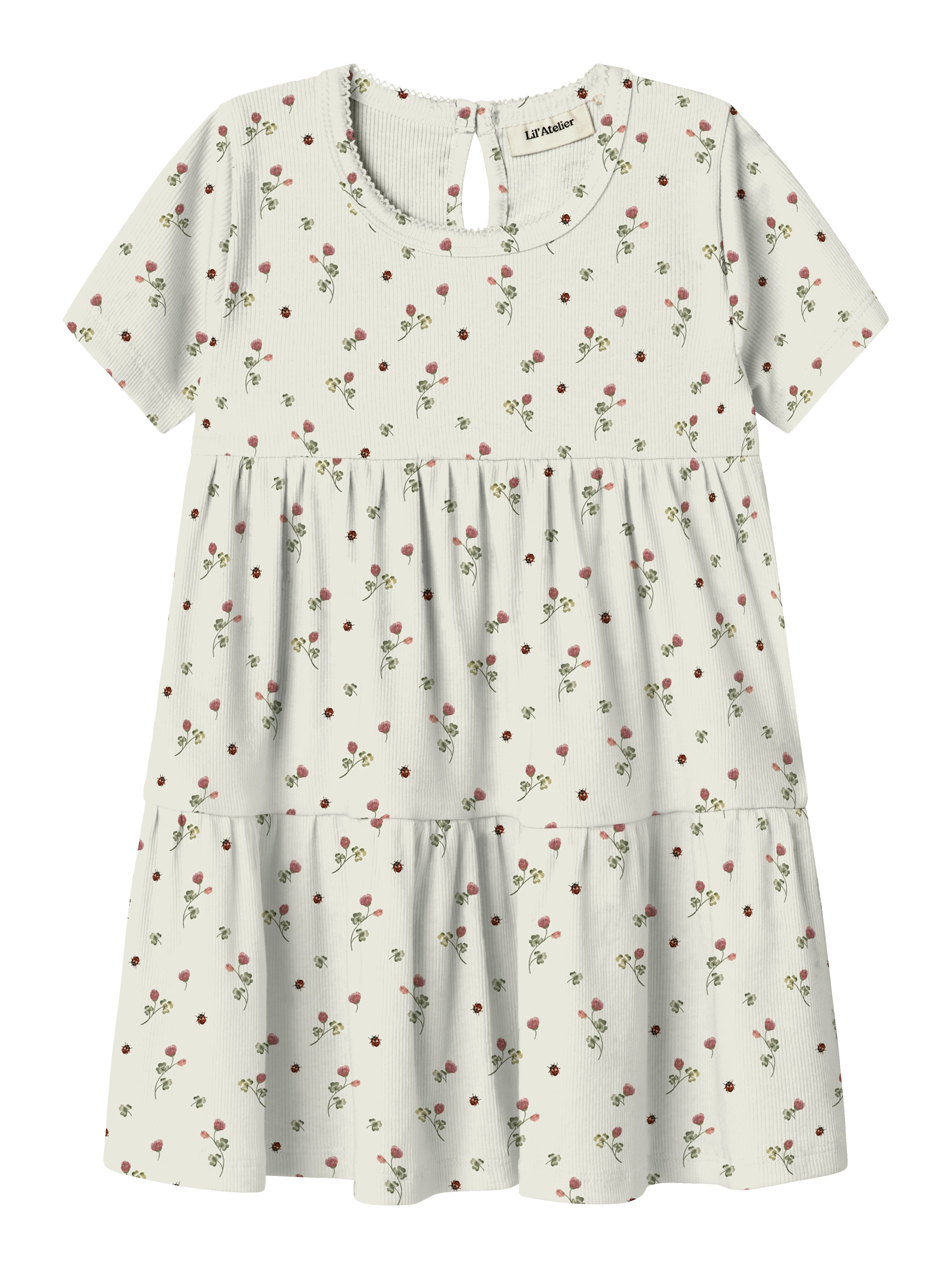 Lil Atelier Lavo Era Kjole – Turtledove – Blomsterprint Tilbud