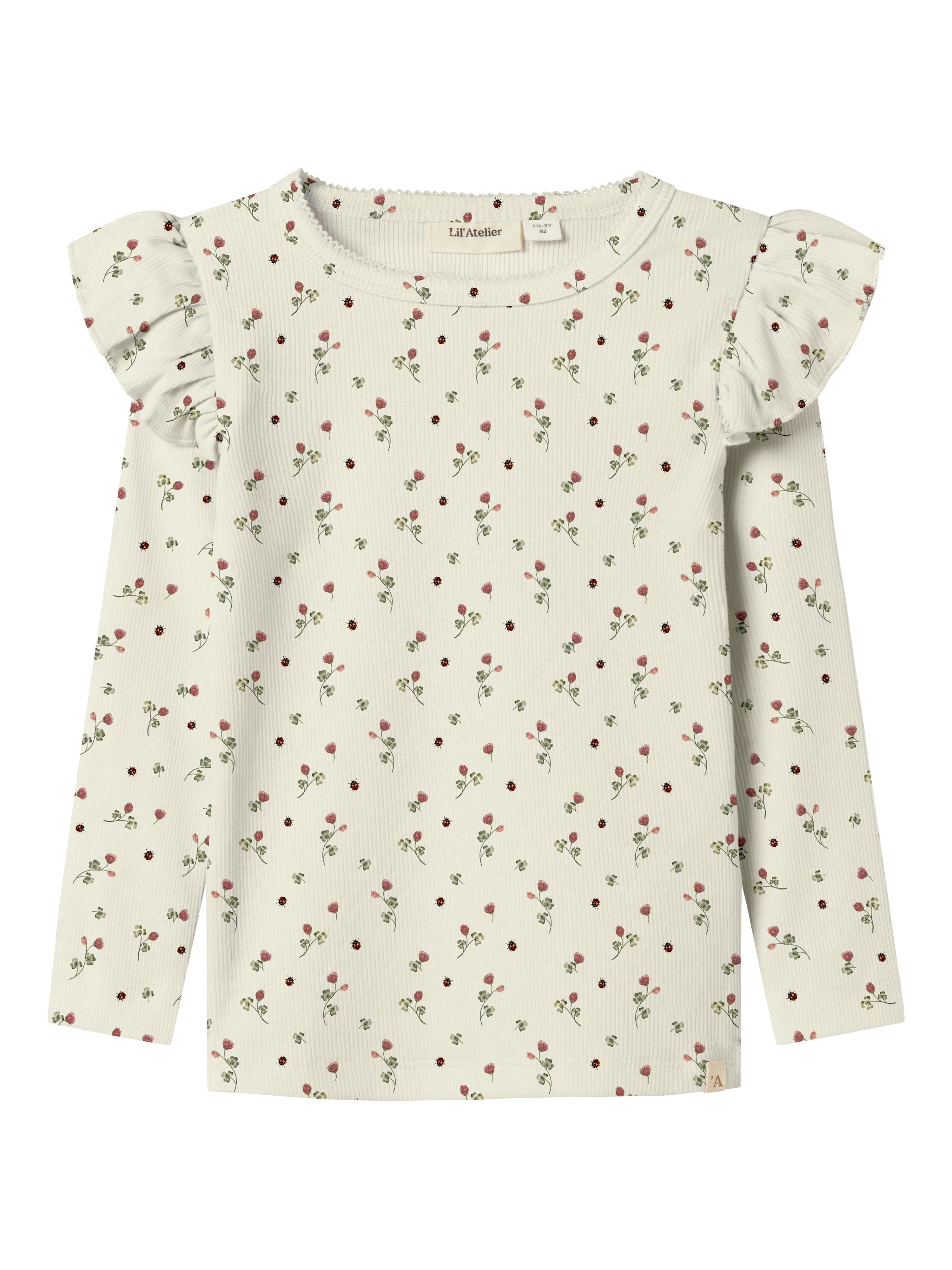 Lil Atelier Lavo Eve Slim Bluse – Turtledove Clover Tilbud