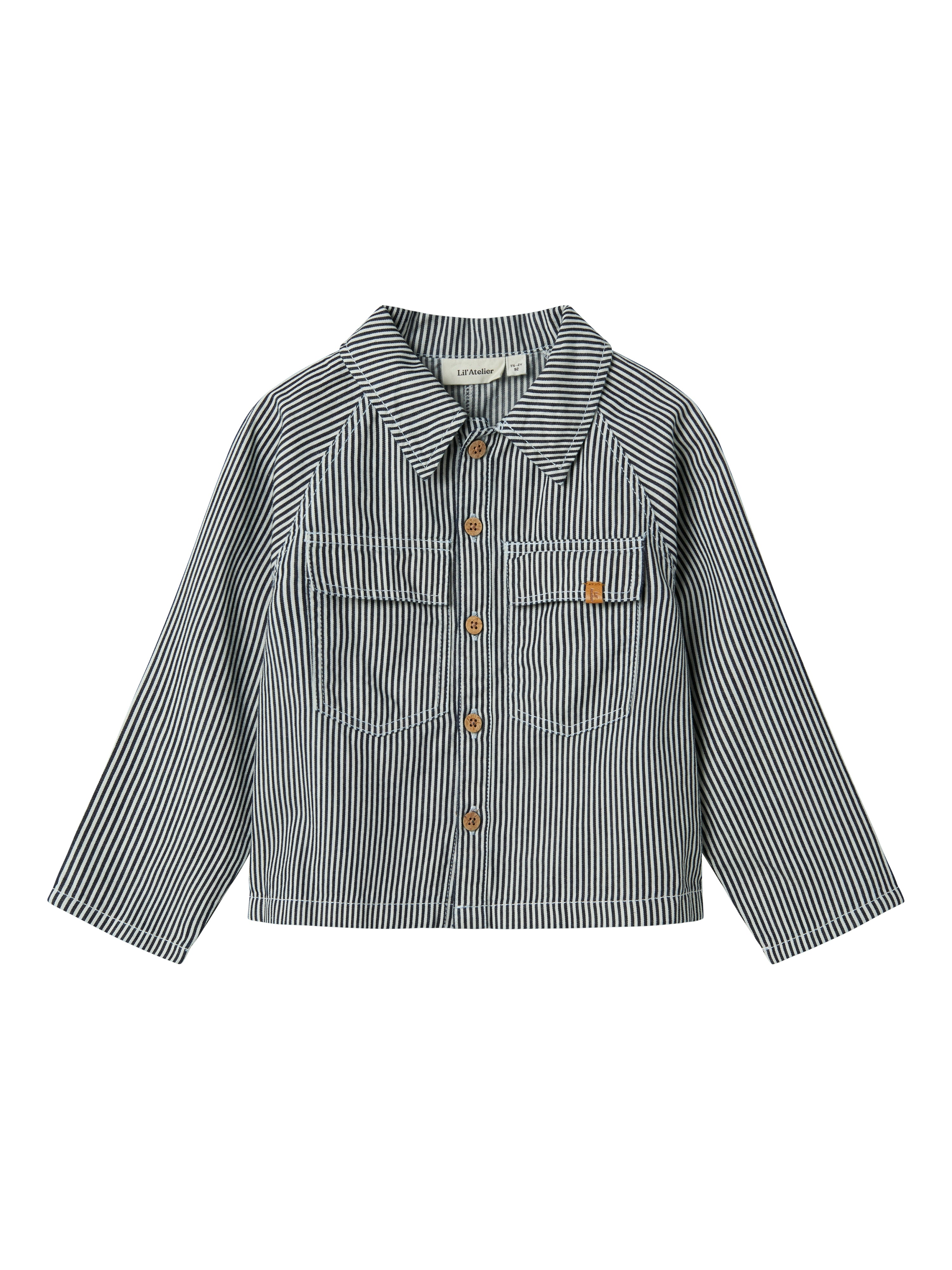 Lil Atelier Kasper Løs Twill Skjorte – Mørkeblå Denim Tilbud