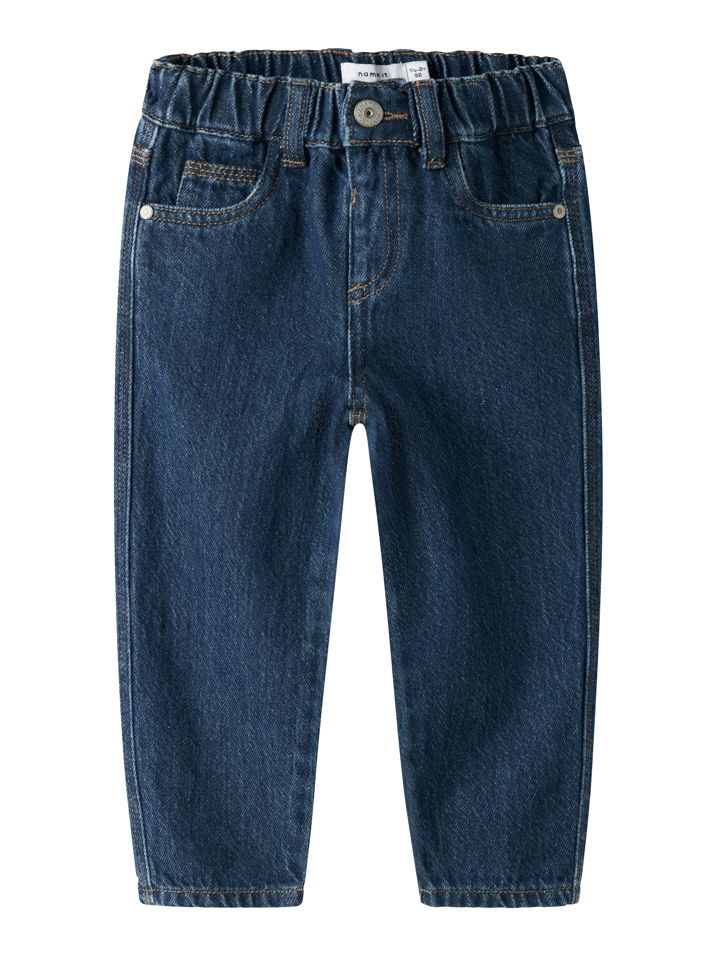 Name It Silas Tapered Jeans - Dark Blue Denim -   Cm