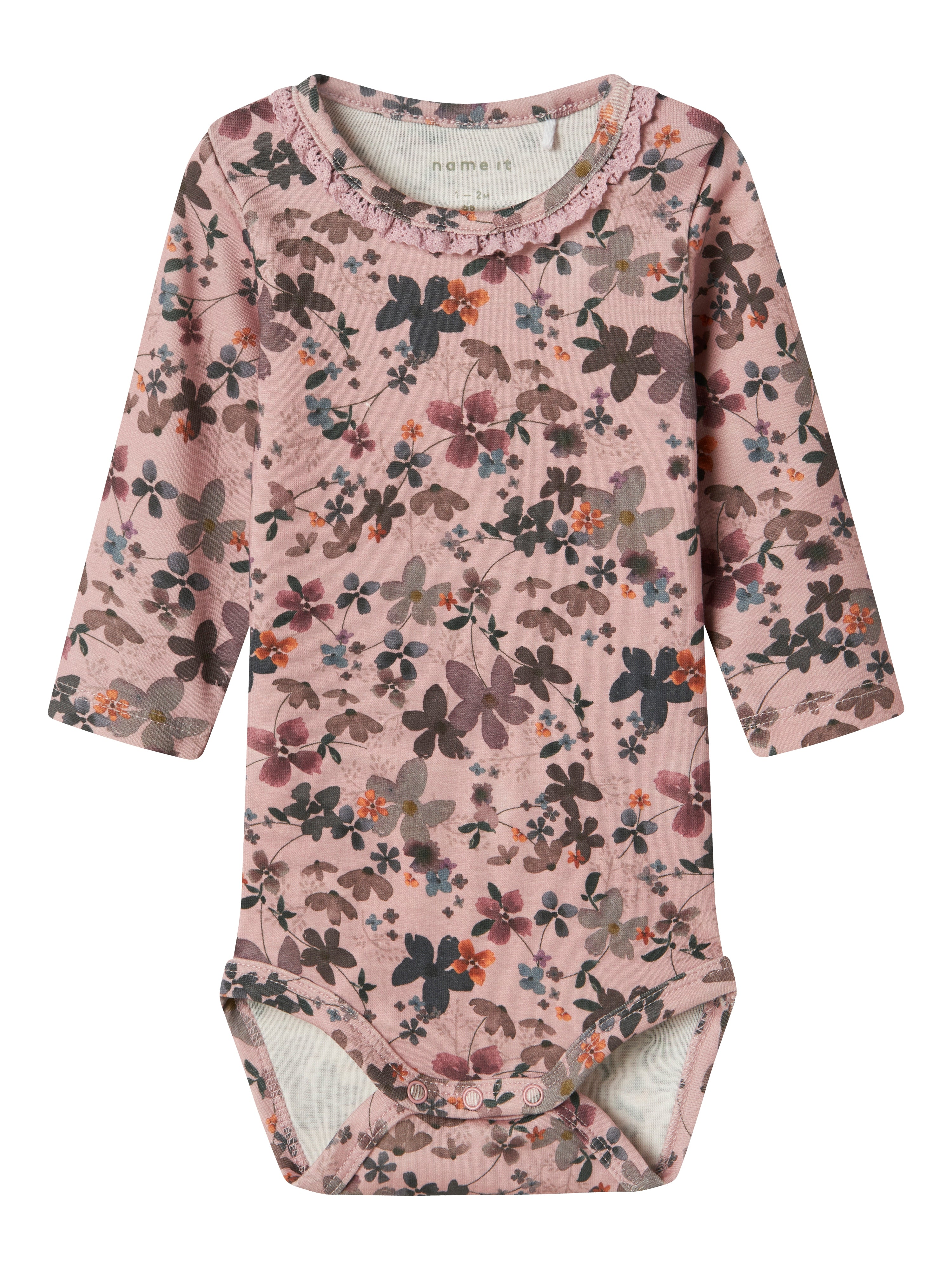 Name It Naline Body - Blomsterprint i Burnished Lilac