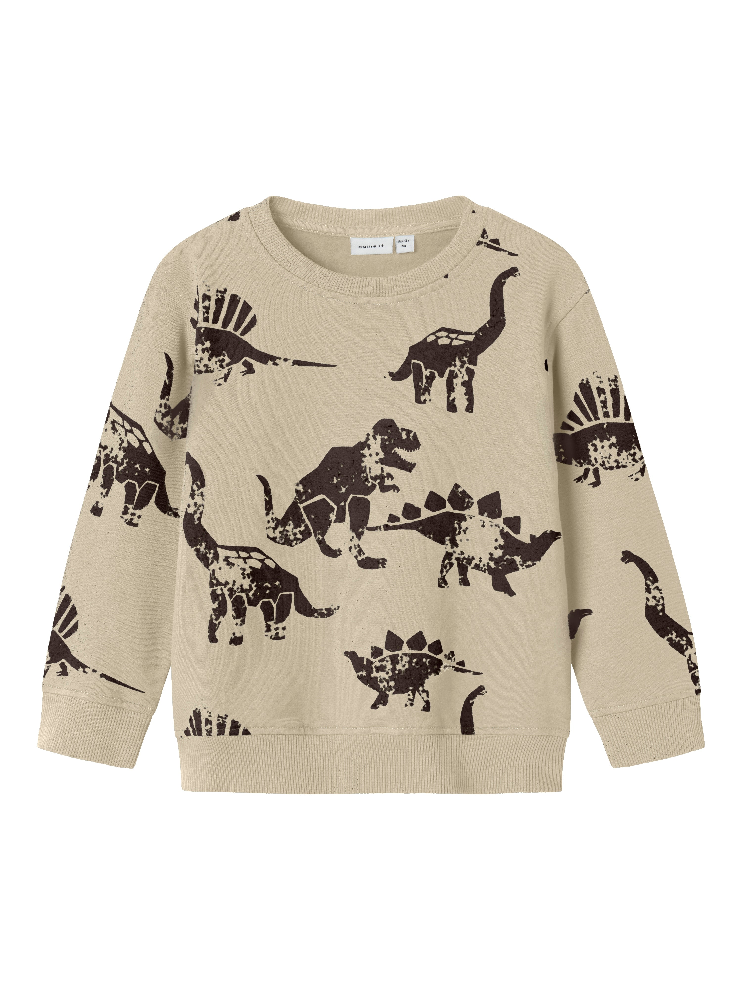 Name It Nilaus Sweatshirt – Dino Print i Creme til Børn
