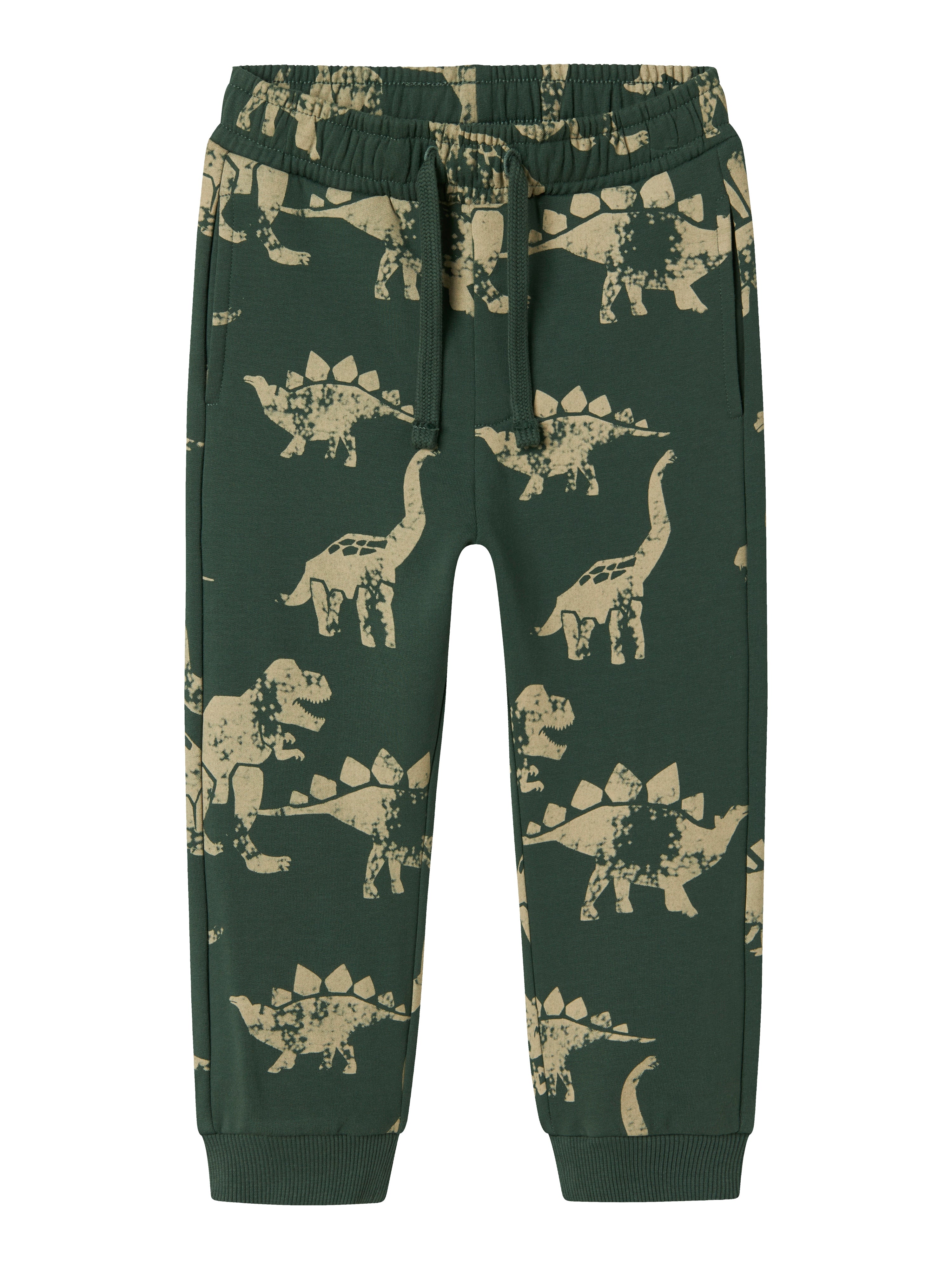 Name It Nilaus Sweatpants - Grøn med Dino Print til Børn