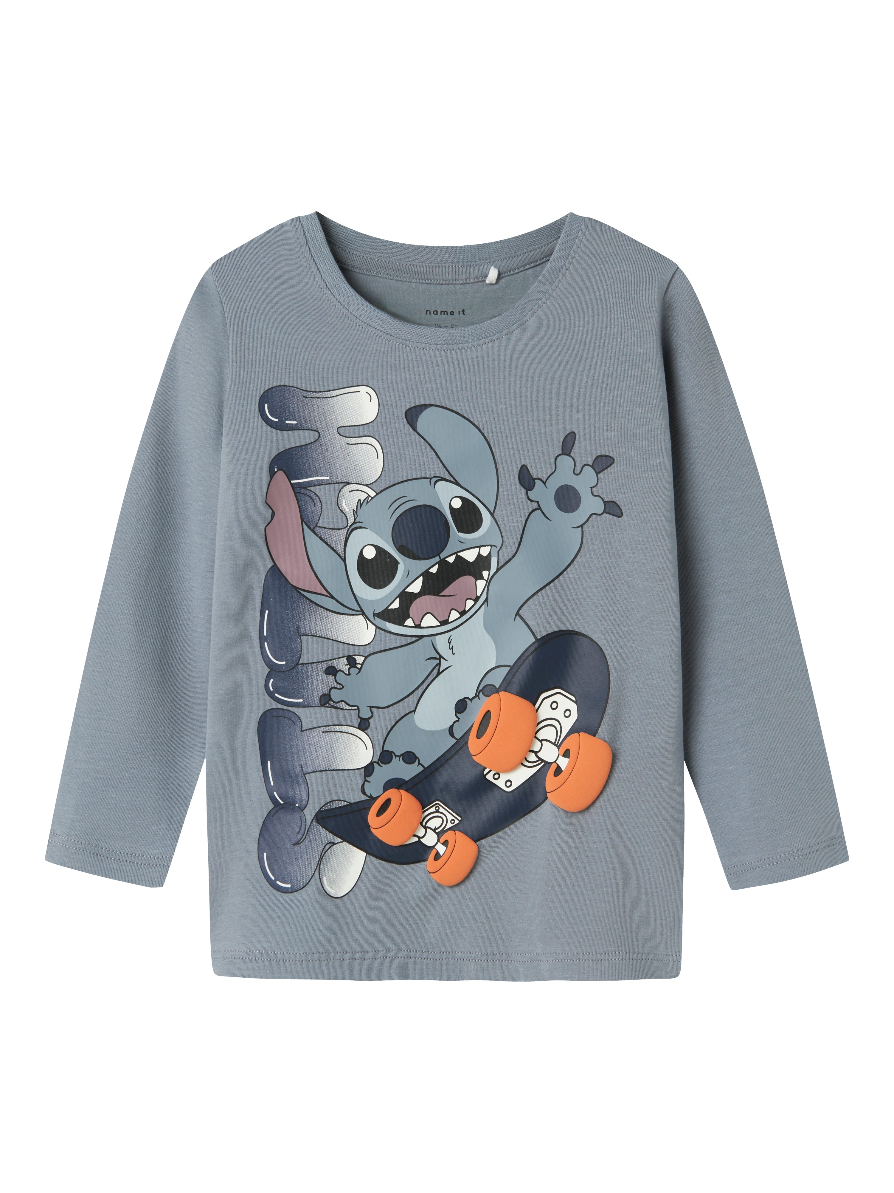 Name It Adri Bluse med Stitch Print – Blå til Børn