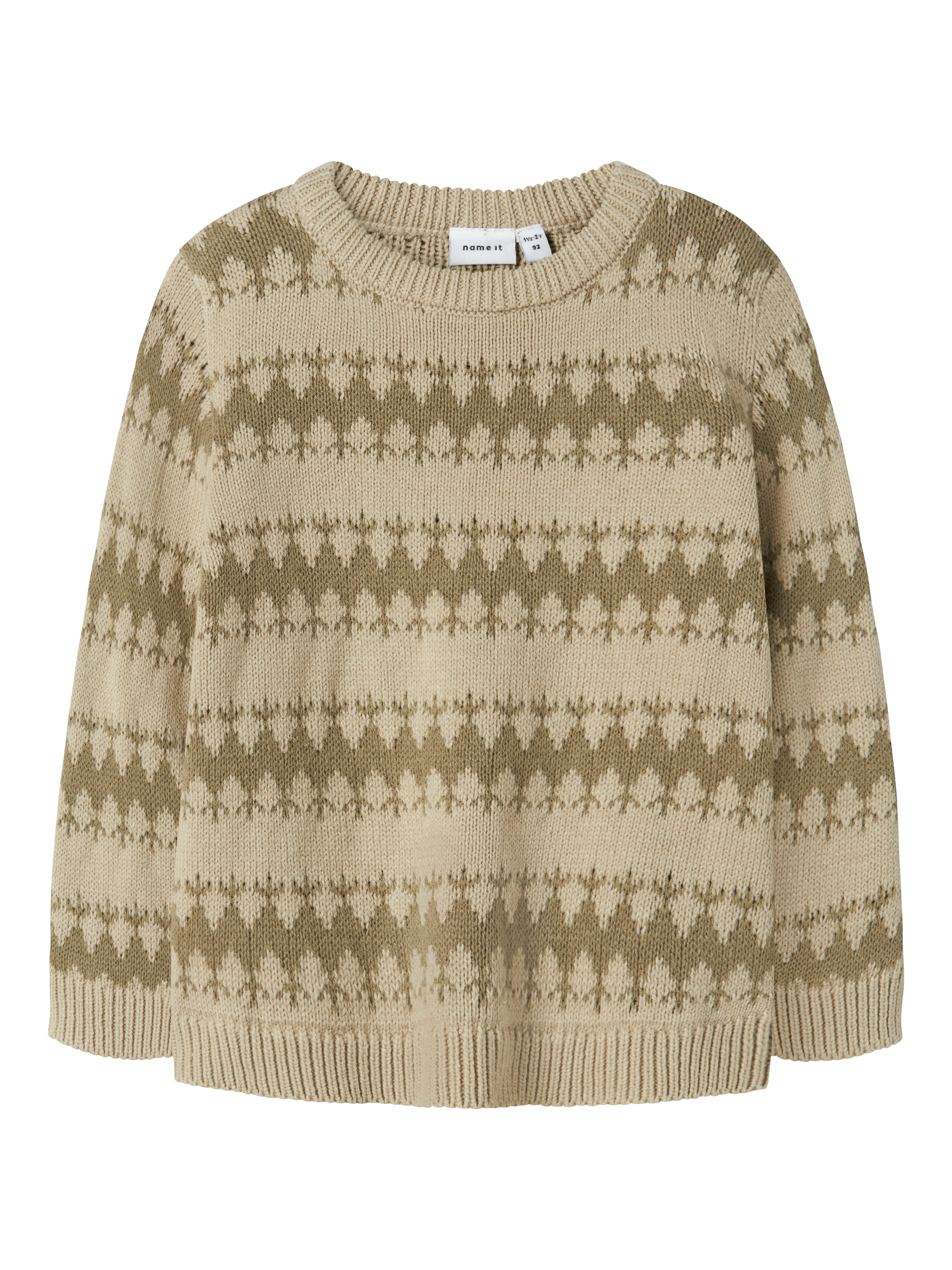 Name It Oscar Knit - Blød Børnebluse i Island Fossil