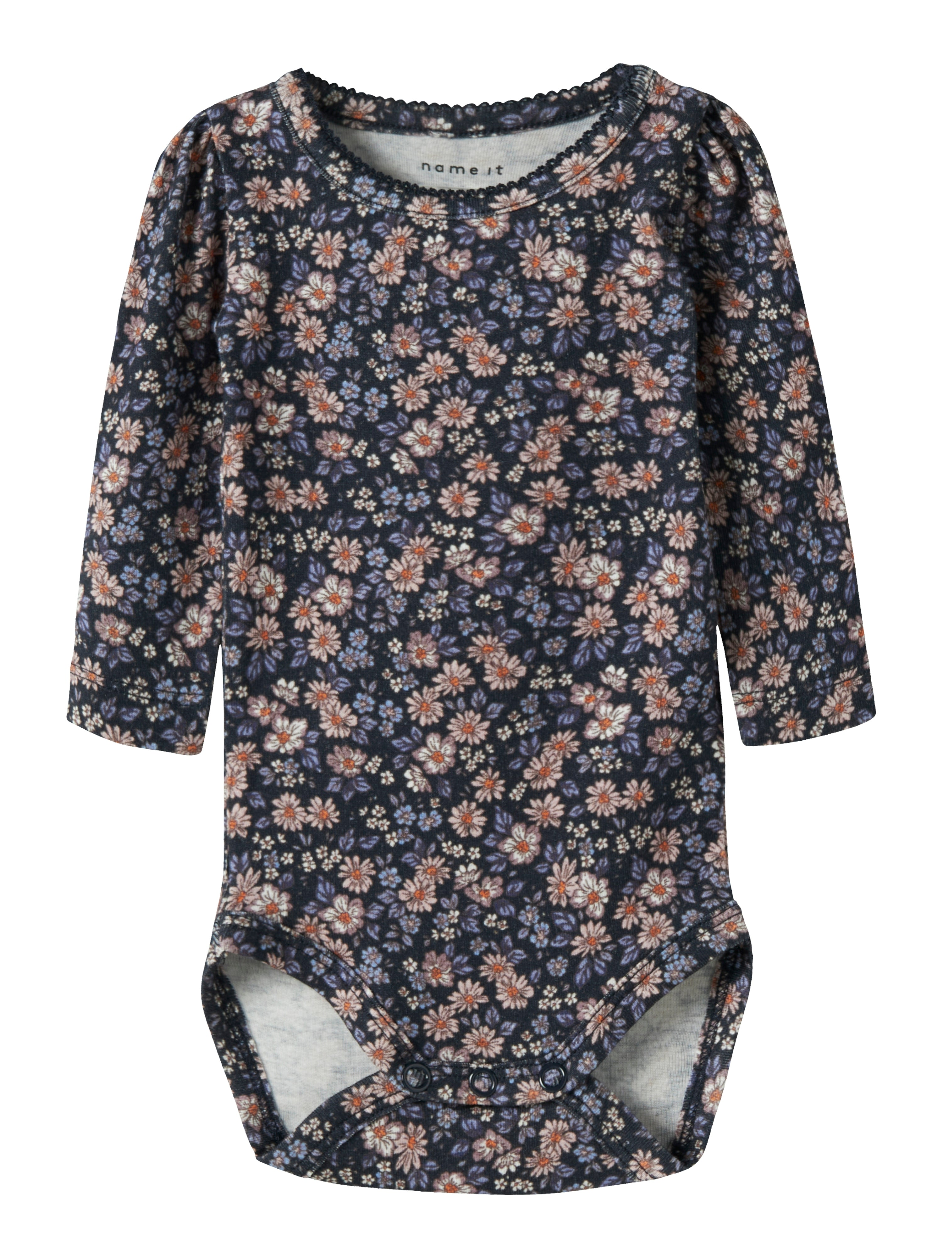Name It Oalia Body - Navy Blazer med Blomsterprint til Børn