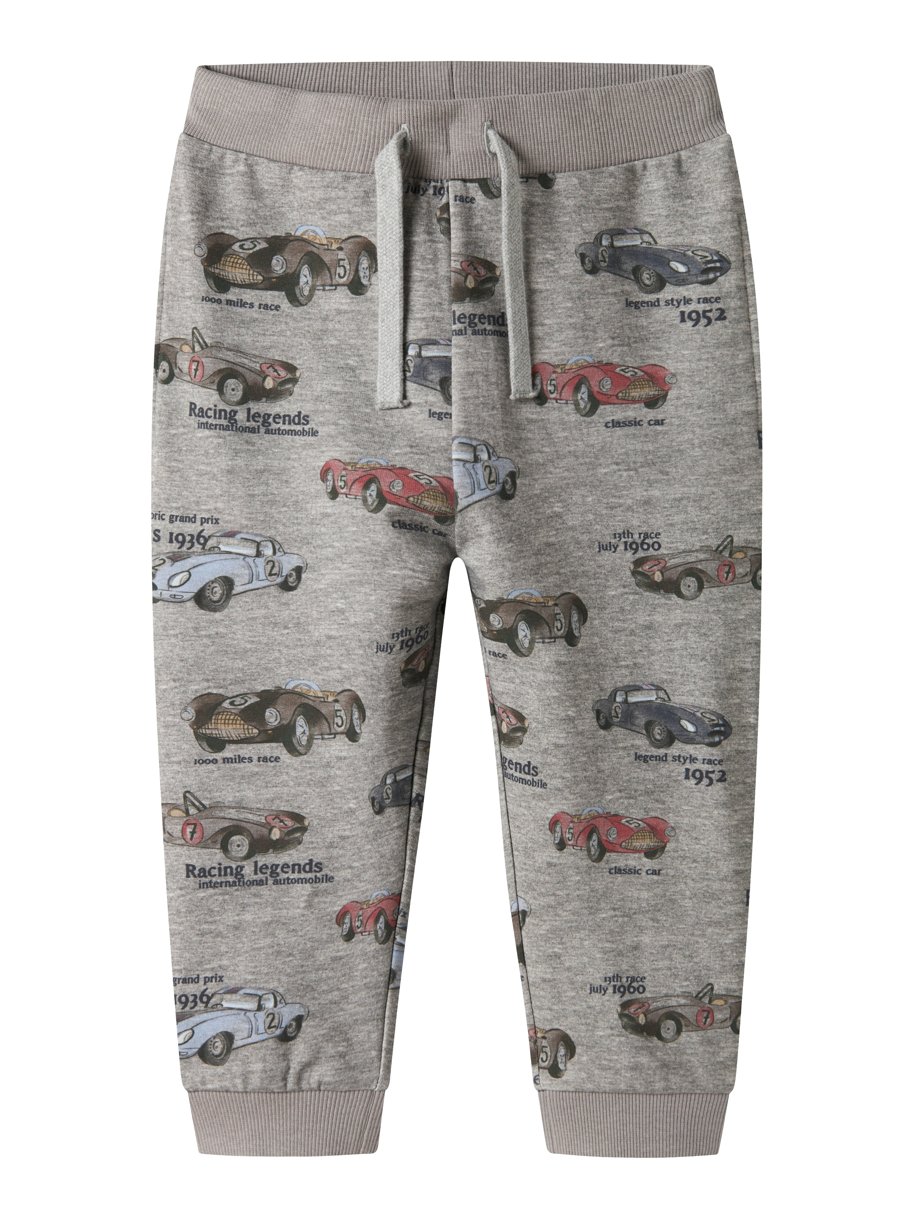 Name It Reiner Sweatpants – Grå Melange med Biler til Børn