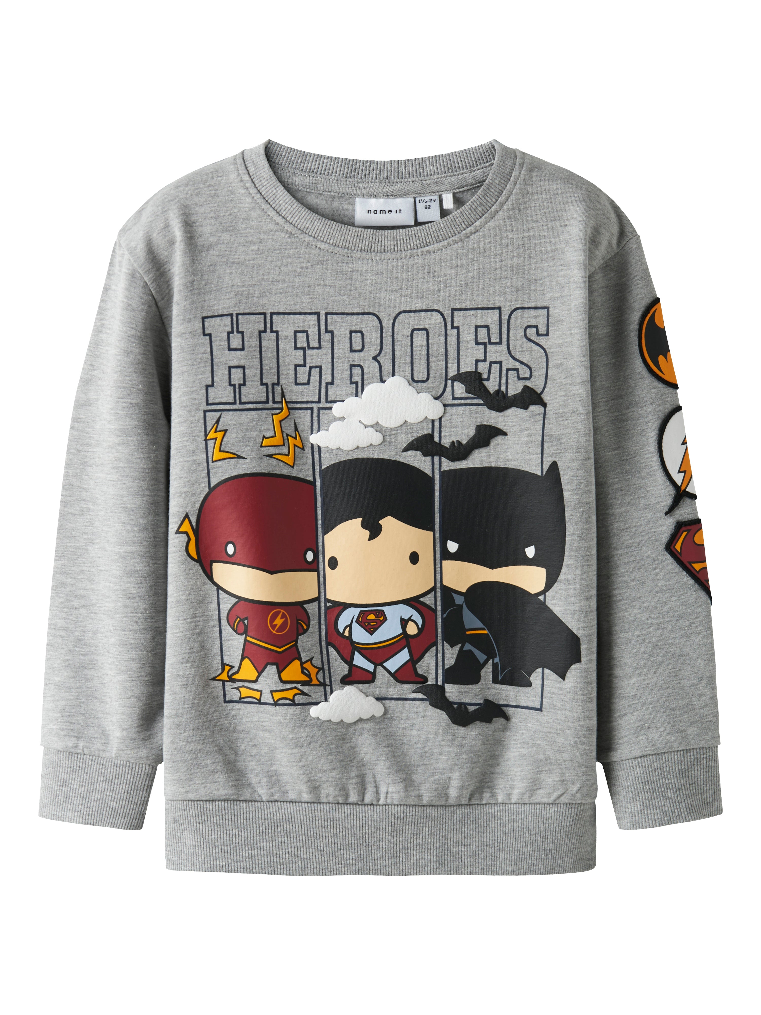 Name It Osmus Batman Sweat Shirt - Grey Melange -   Cm