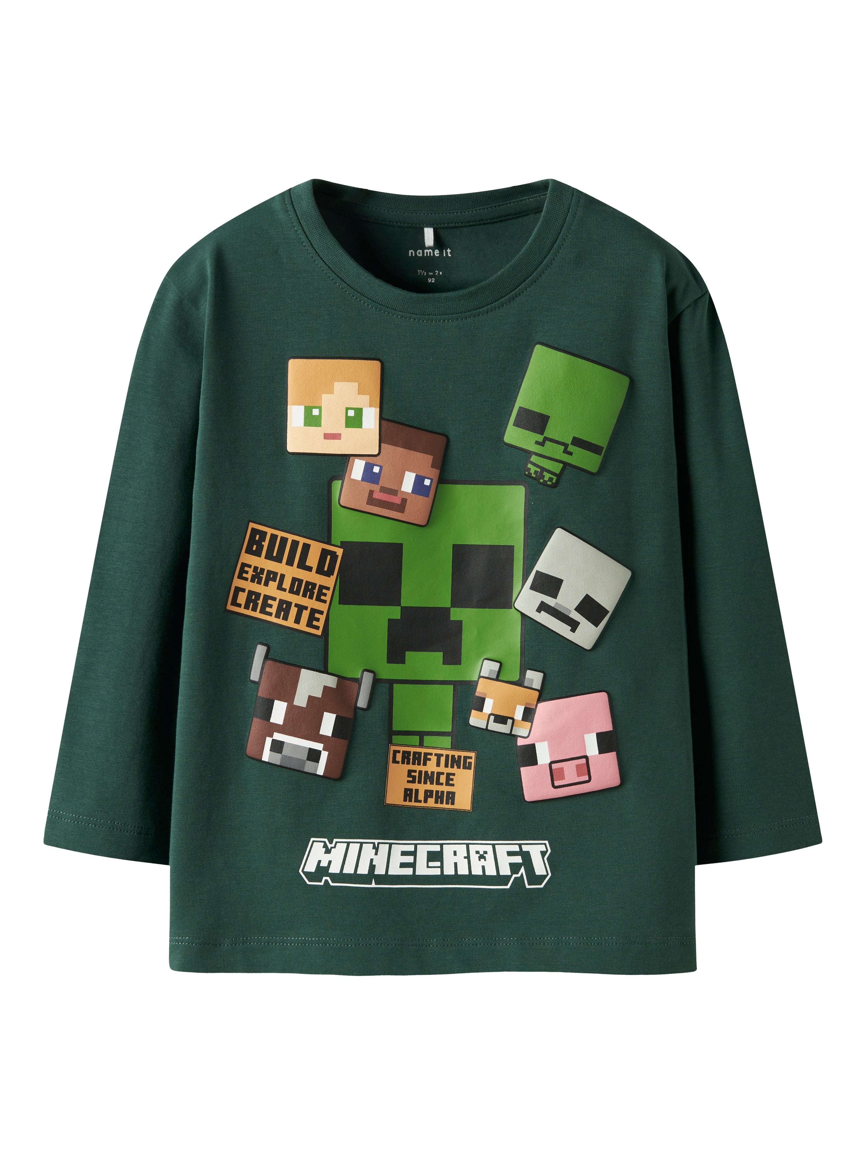 Minecraft Sweatshirt til Børn – Bistro Grøn Komfort