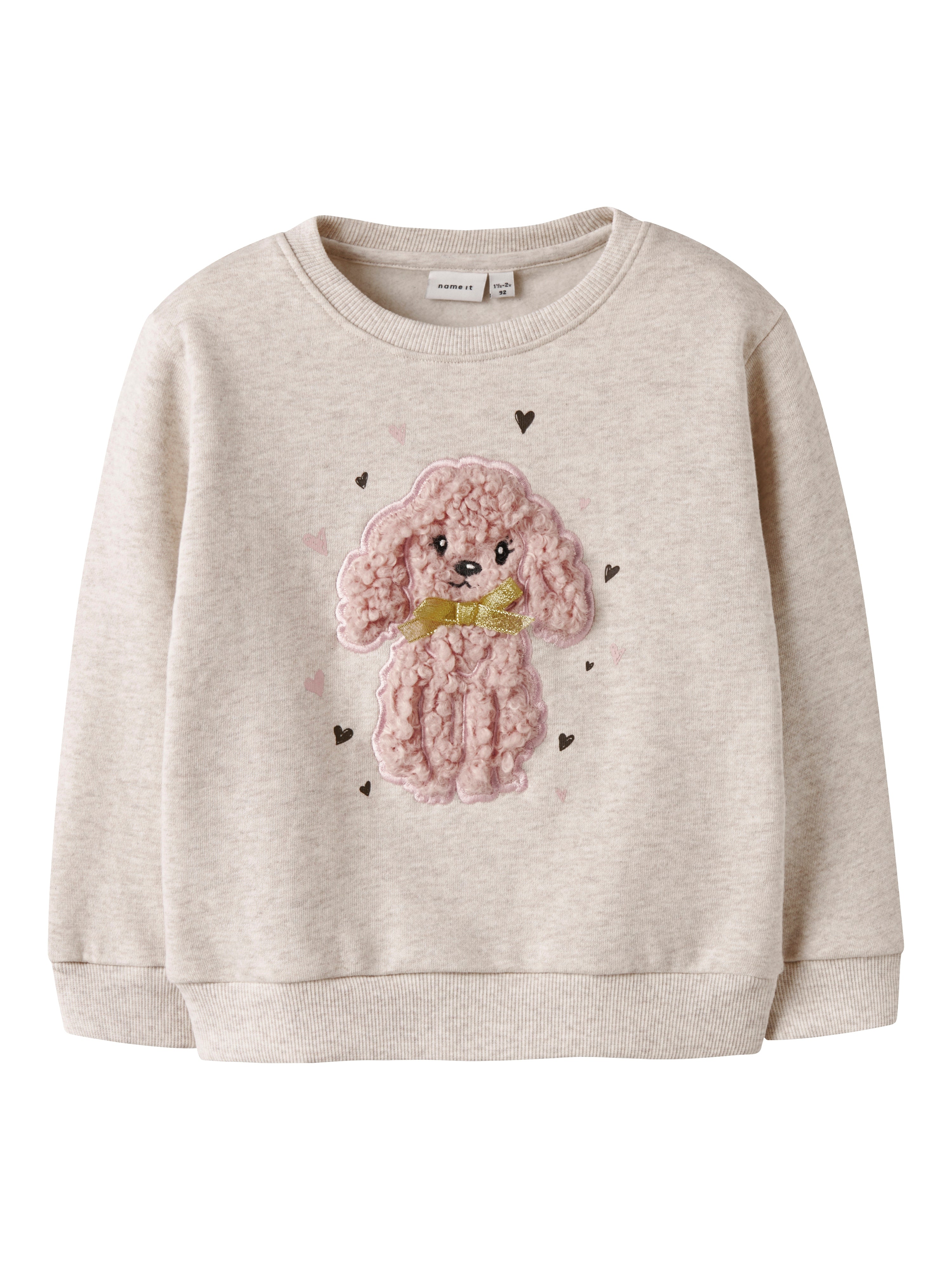 Name It Nuruby Sweatshirt - Hundemotiv i Peyote Melange