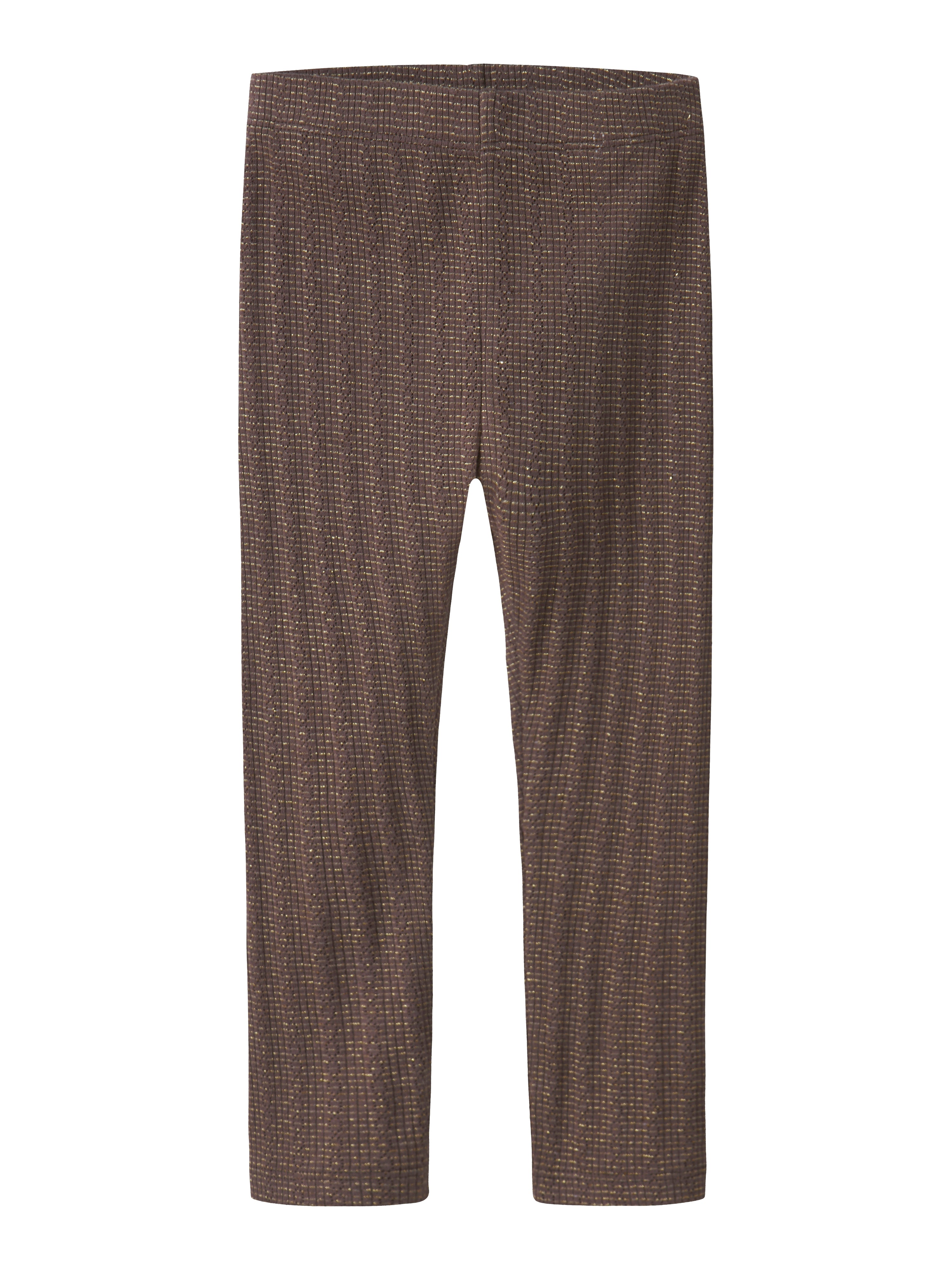 Name It Noelle Leggings - Peppercorn med Guld Detalje