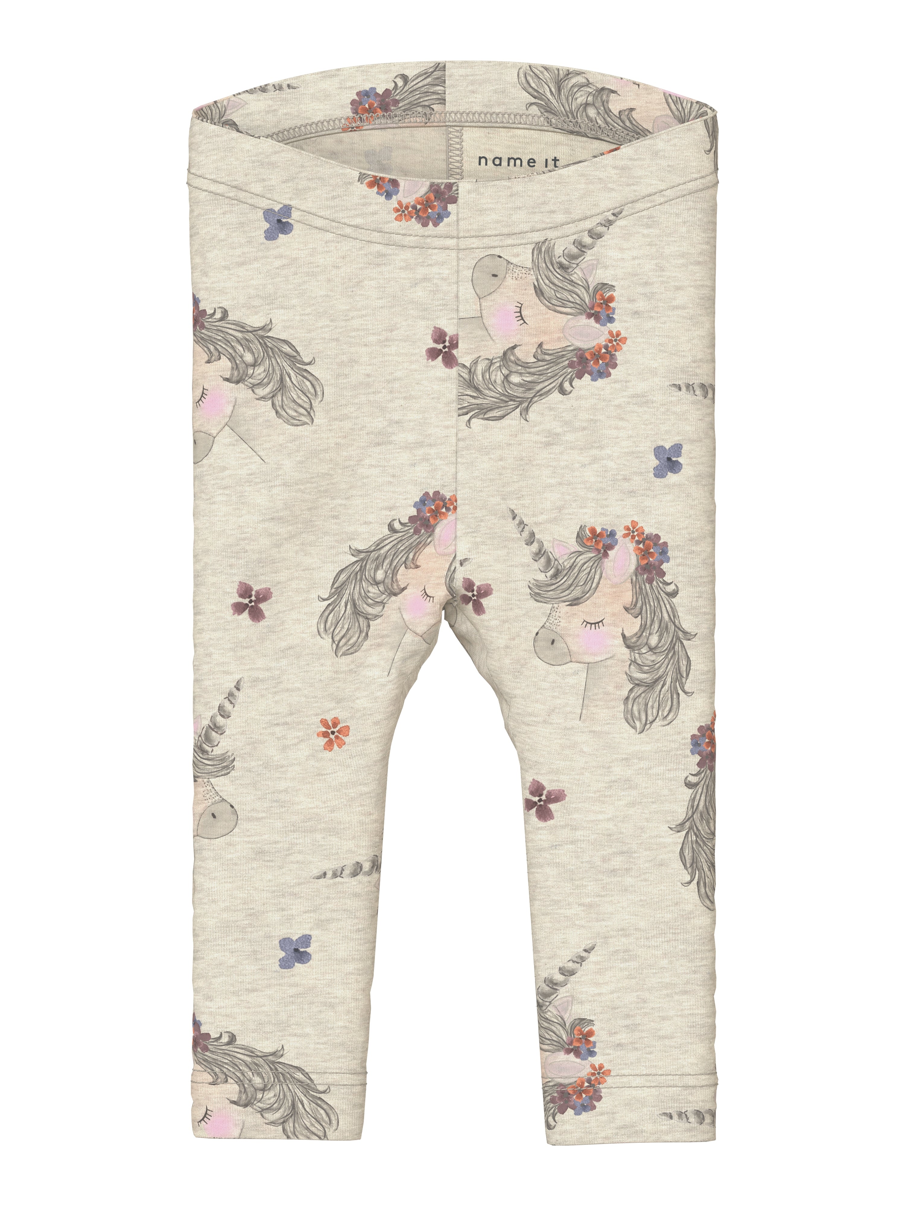 Enhjørning Leggings - Peyote Melange til Små Piger