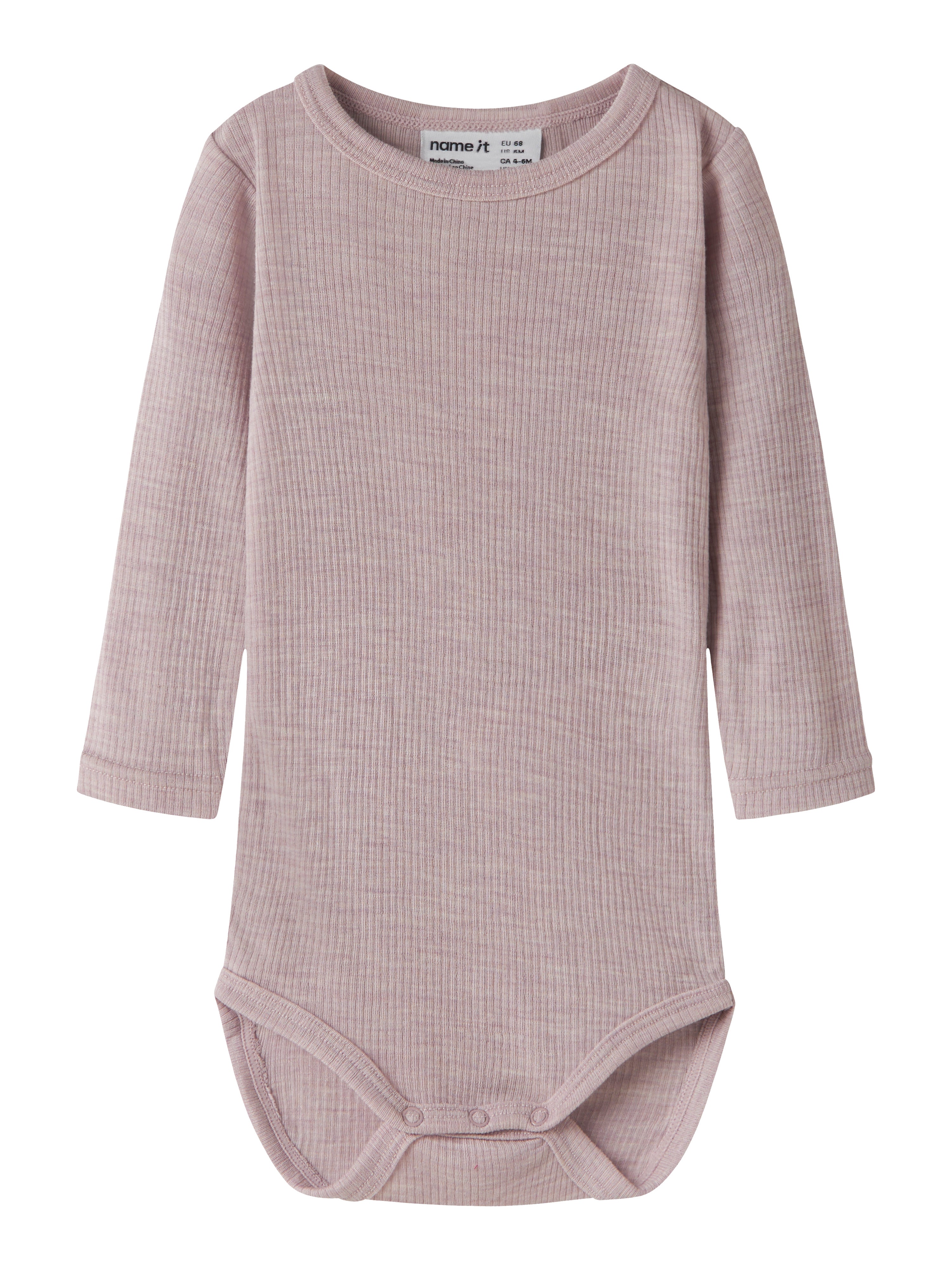Name It Wax - Wool Rib Ls Body - Violet Ice -   Cm